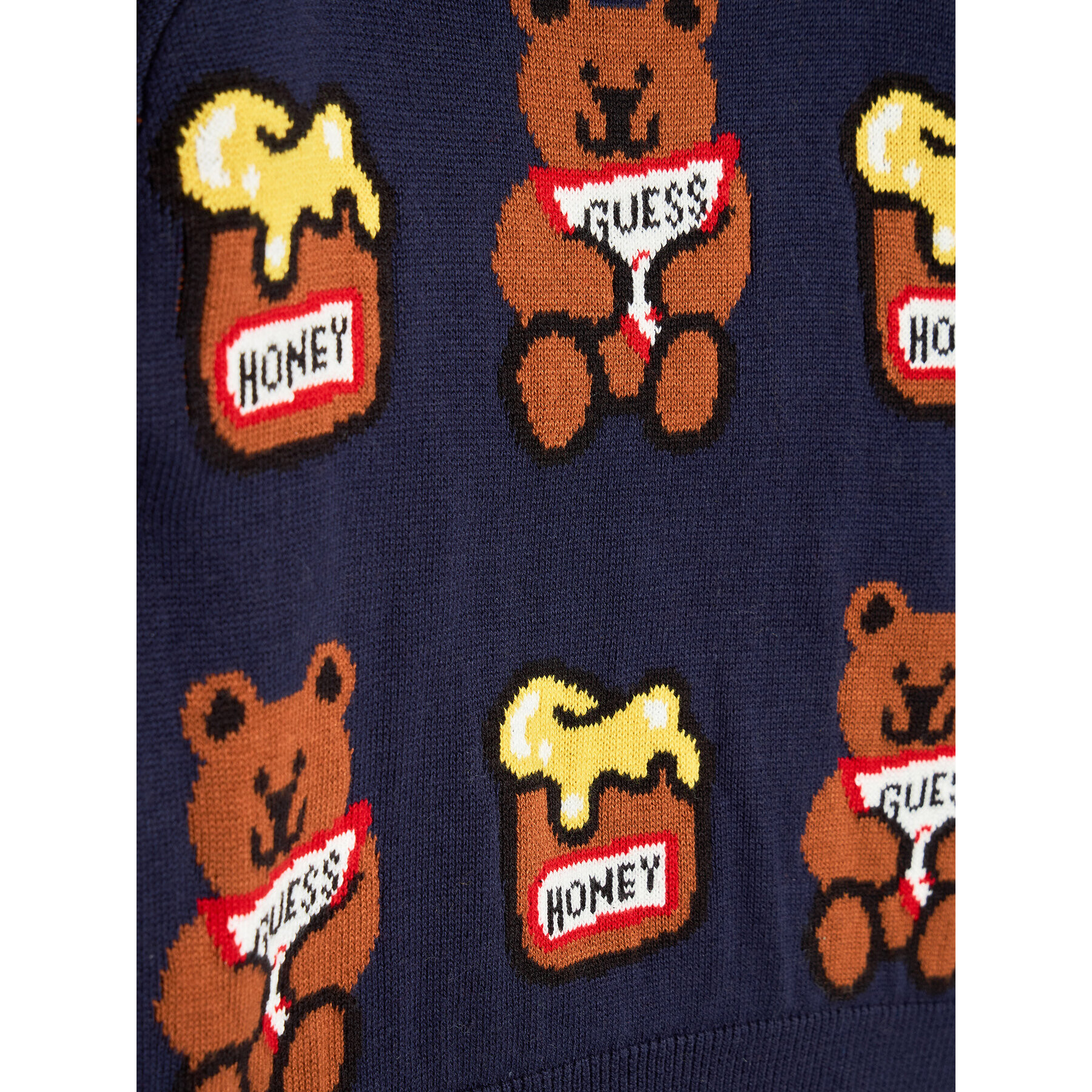 Guess Пуловер H1YT01 Z2S40 Тъмносин Regular Fit - Pepit.bg