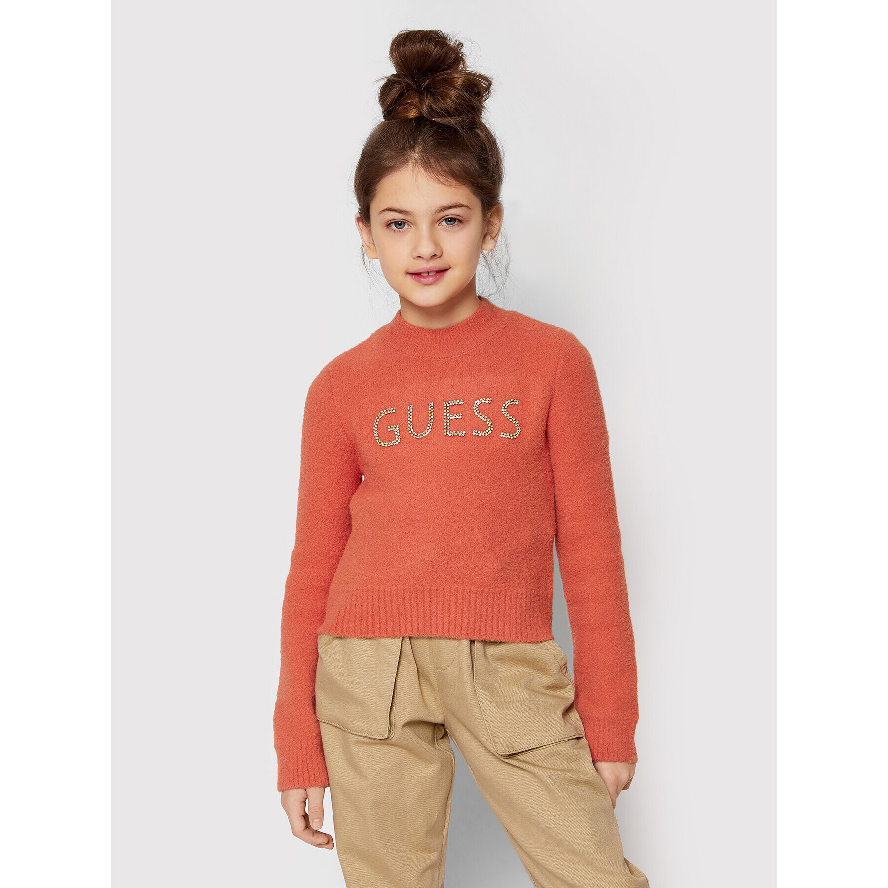 Guess Пуловер J1BR01 Z2WS0 Оранжев Regular Fit - Pepit.bg
