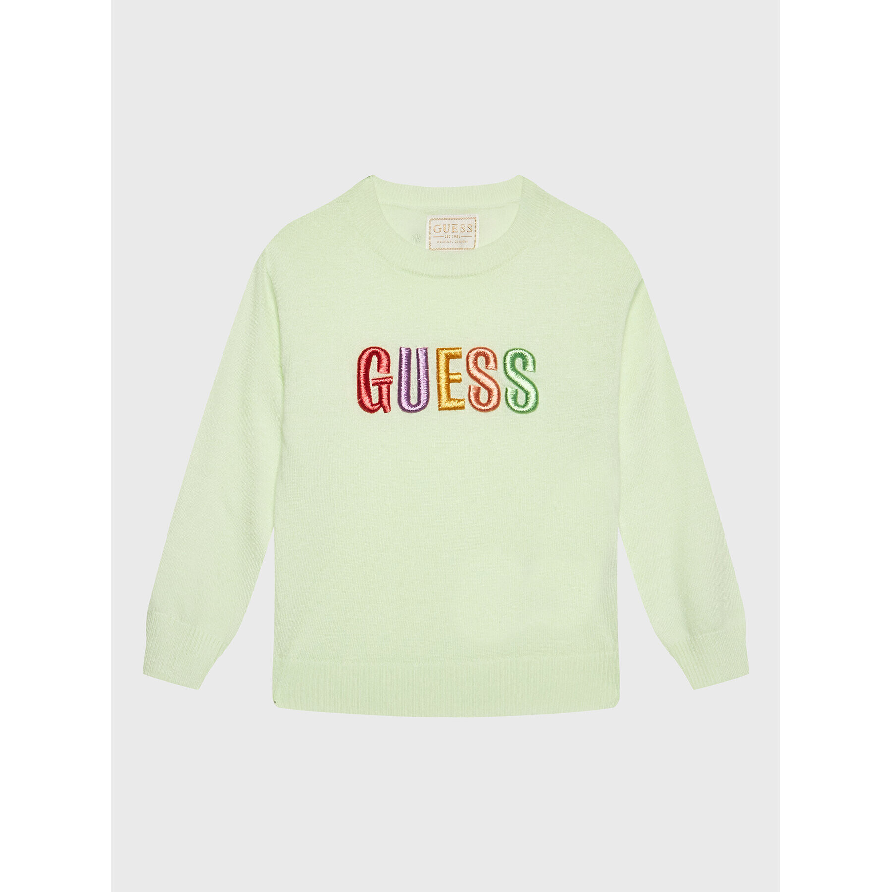 Guess Пуловер K3GR00 Z36I0 Зелен Regular Fit - Pepit.bg