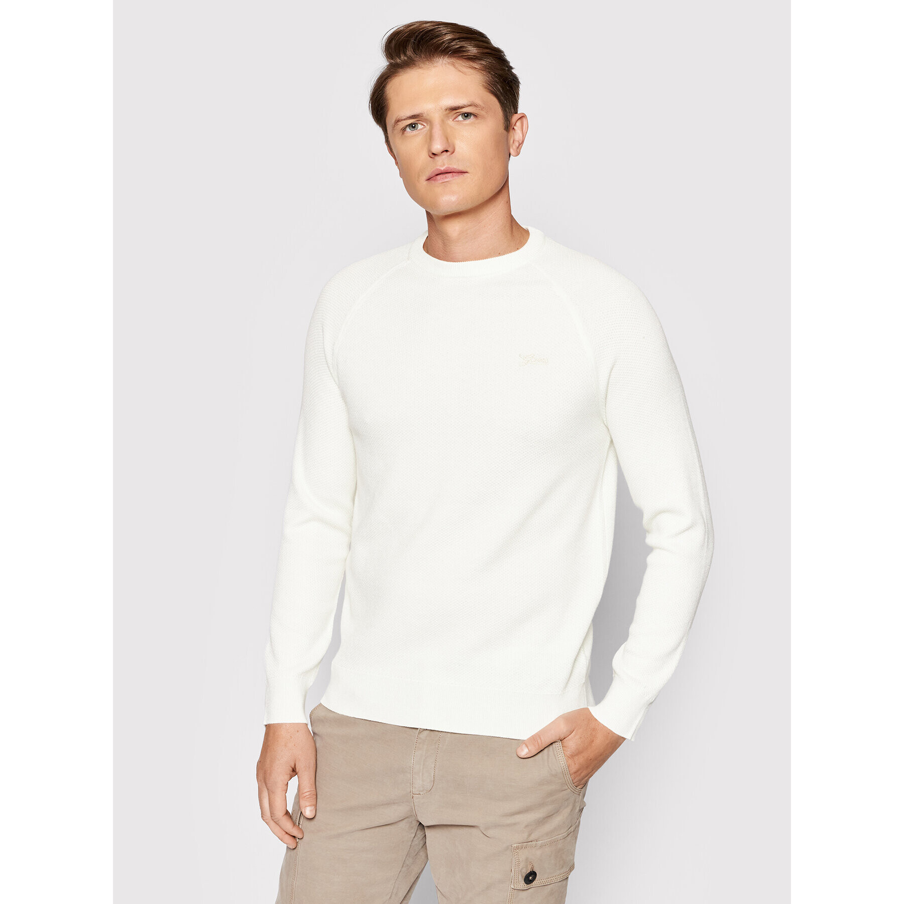 Guess Пуловер Larry M1BR06 Z2VT0 Бял Regular Fit - Pepit.bg