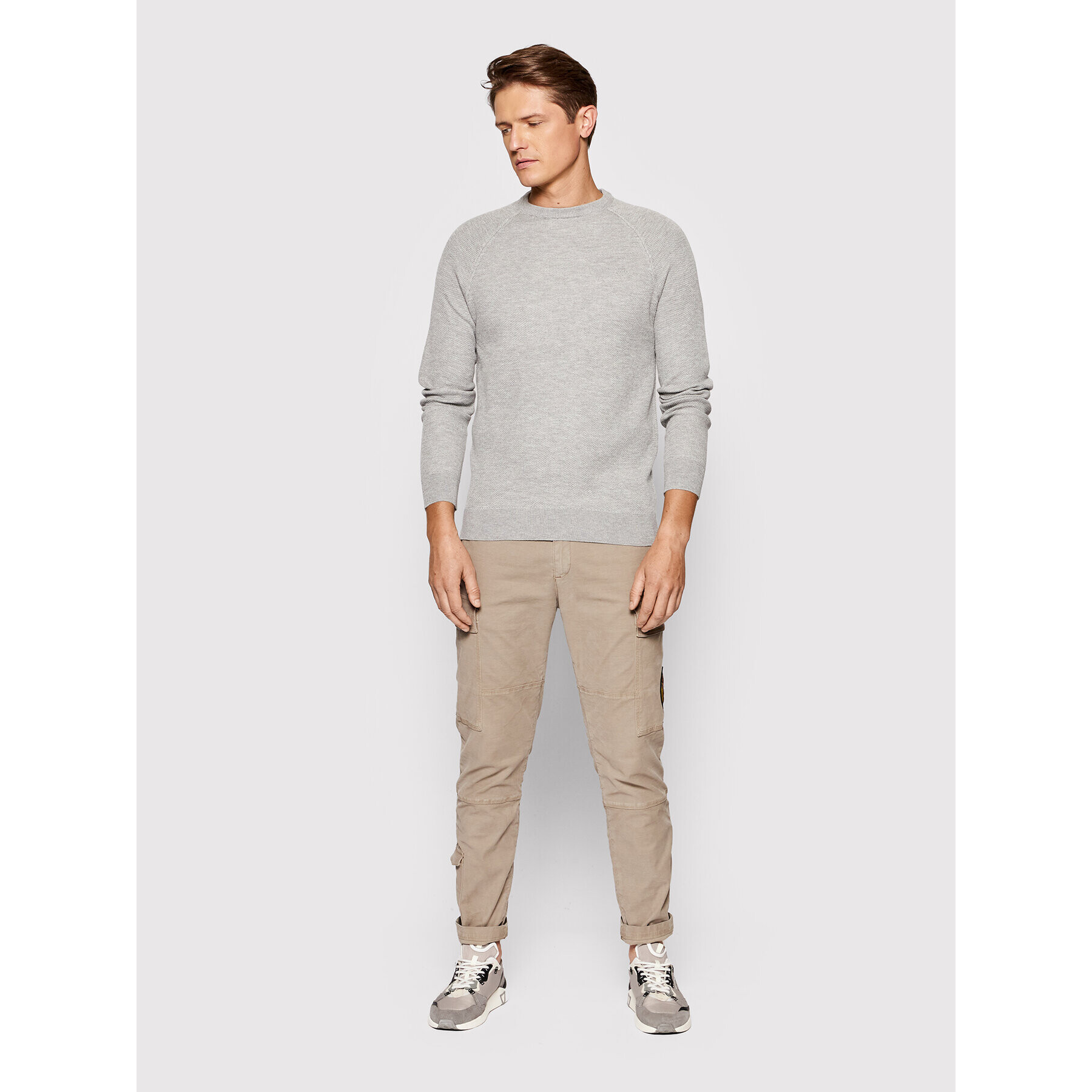 Guess Пуловер Larry M1BR06 Z2VT0 Сив Regular Fit - Pepit.bg