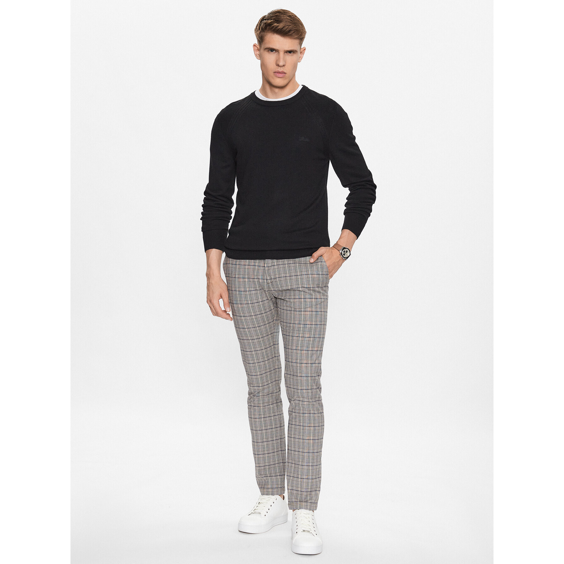 Guess Пуловер M1BR14 Z2VX2 Черен Regular Fit - Pepit.bg