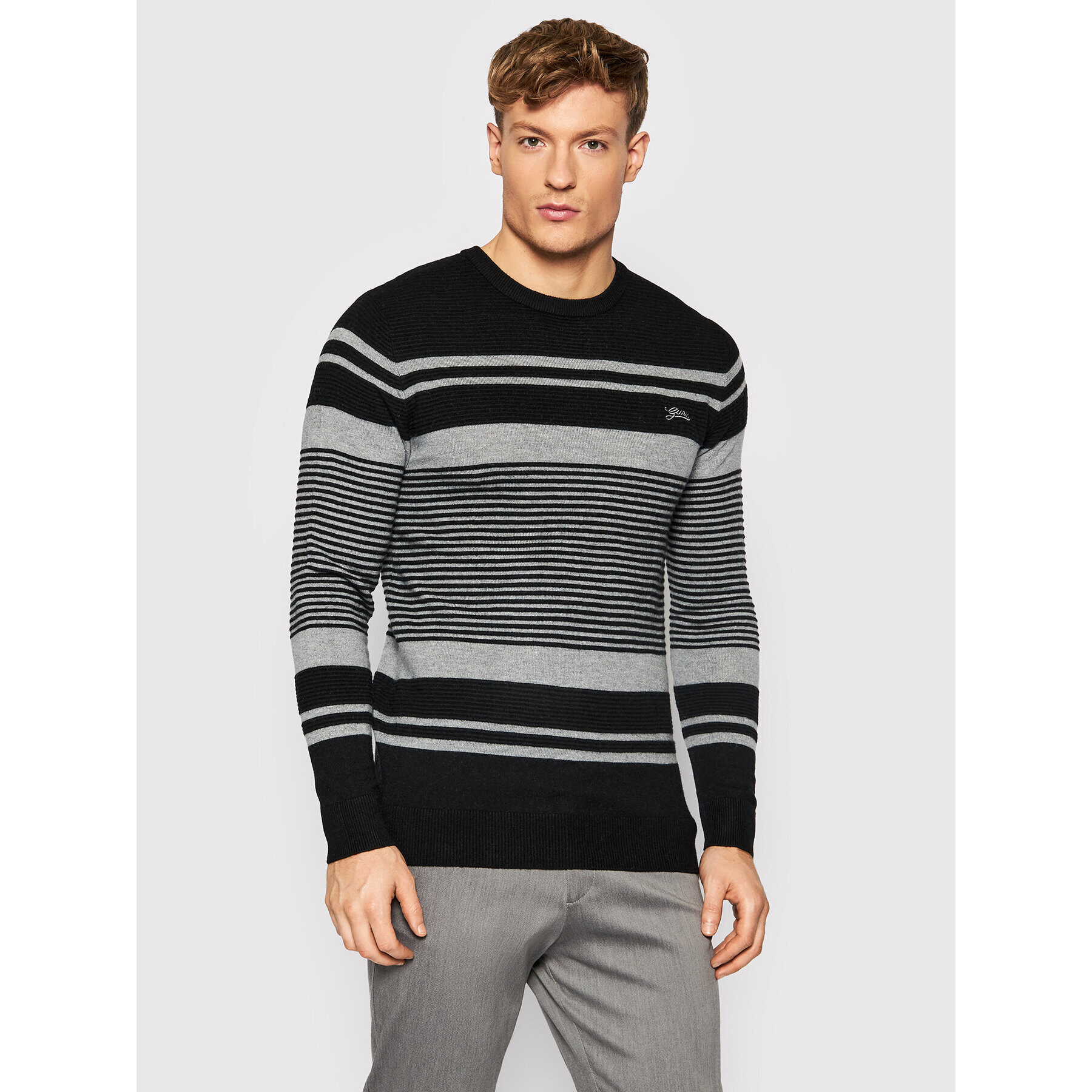 Guess Пуловер M1BR19 Z2VX2 Сив Regular Fit - Pepit.bg