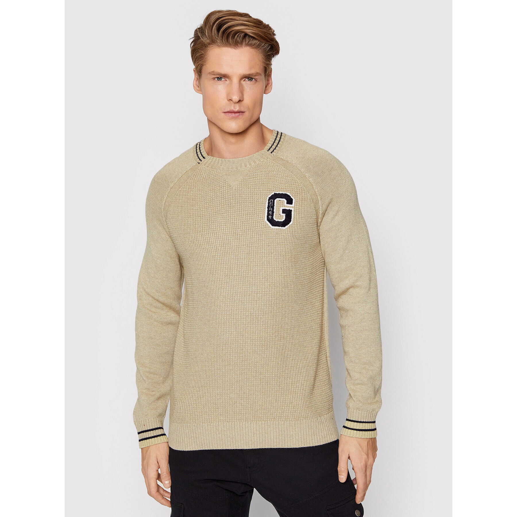 Guess Пуловер M2RR01 Z2UZ1 Бежов Regular Fit - Pepit.bg