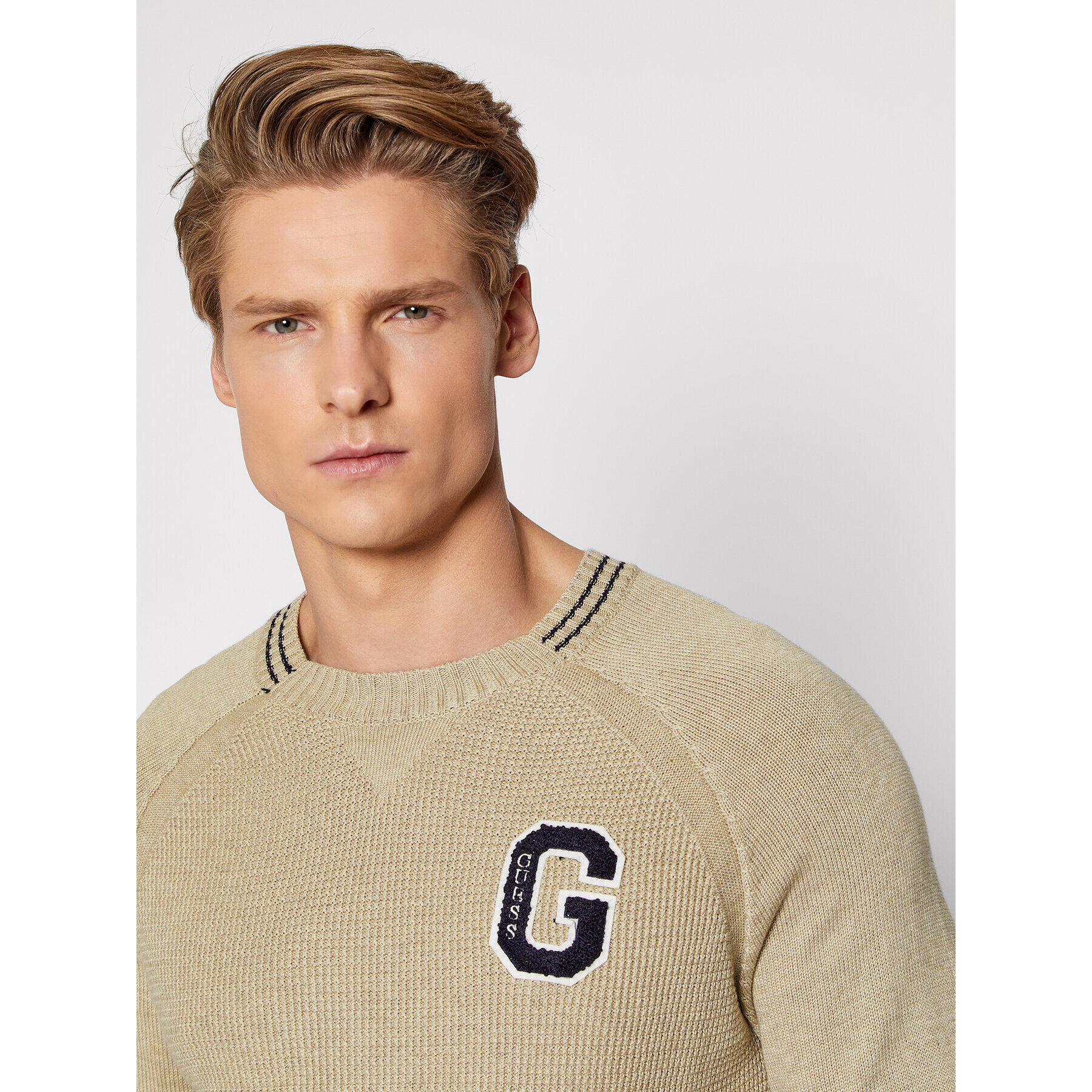 Guess Пуловер M2RR01 Z2UZ1 Бежов Regular Fit - Pepit.bg