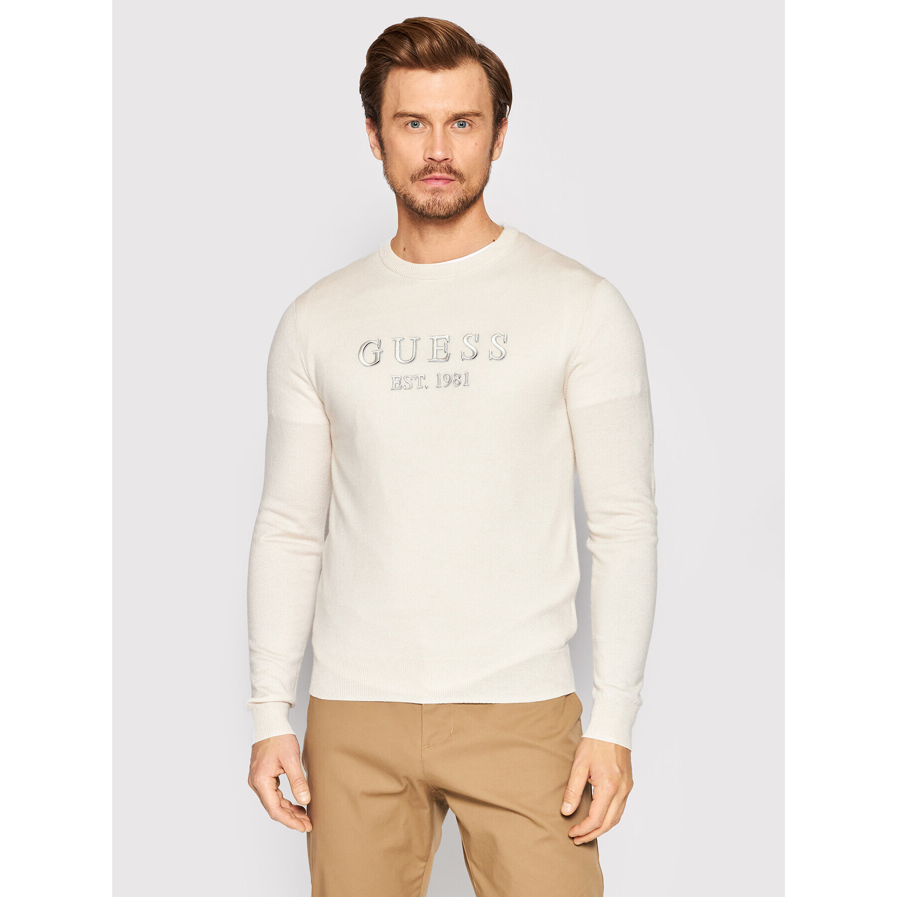 Guess Пуловер M2YR02 Z3052 Бежов Regular Fit - Pepit.bg