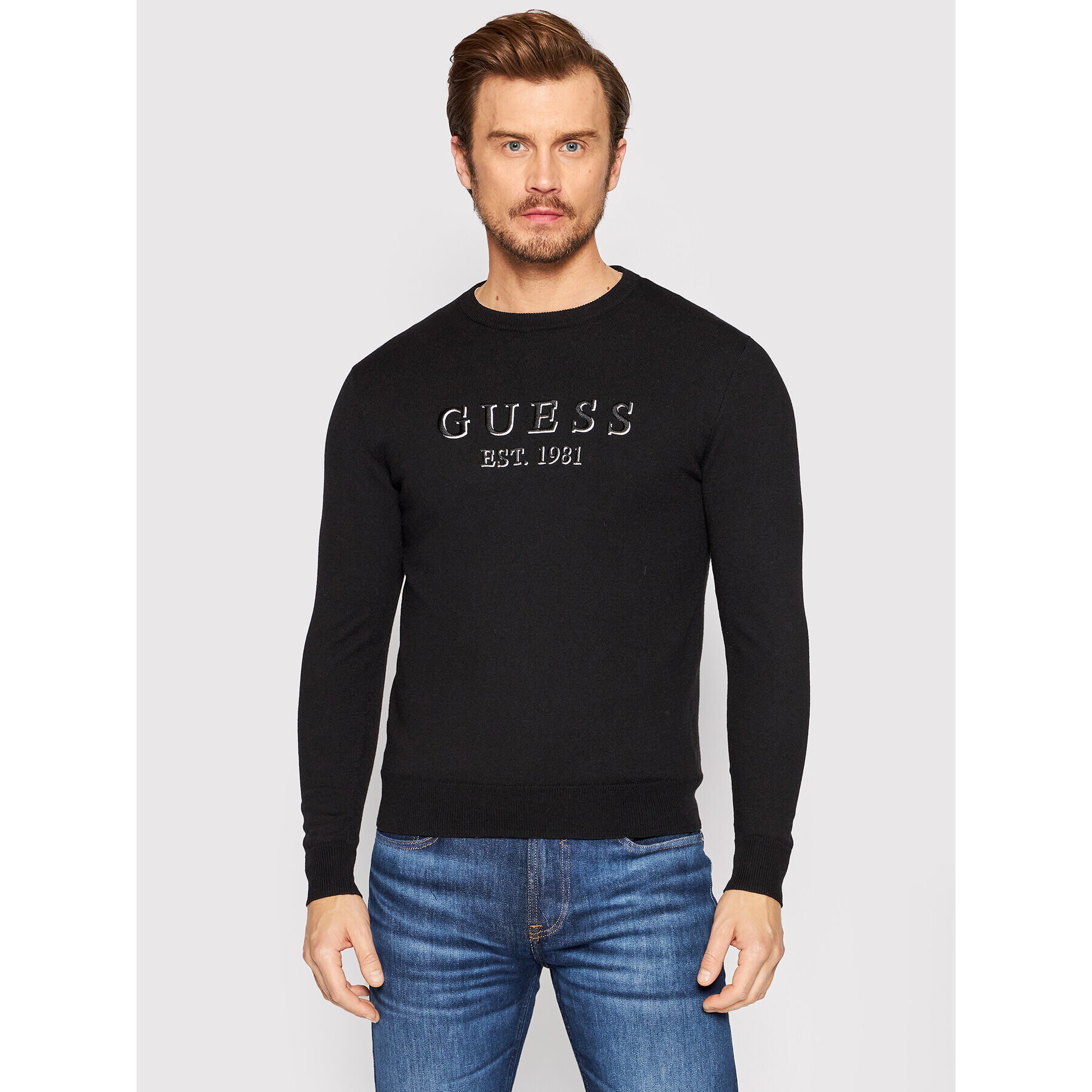 Guess Пуловер M2YR02 Z3052 Черен Regular Fit - Pepit.bg