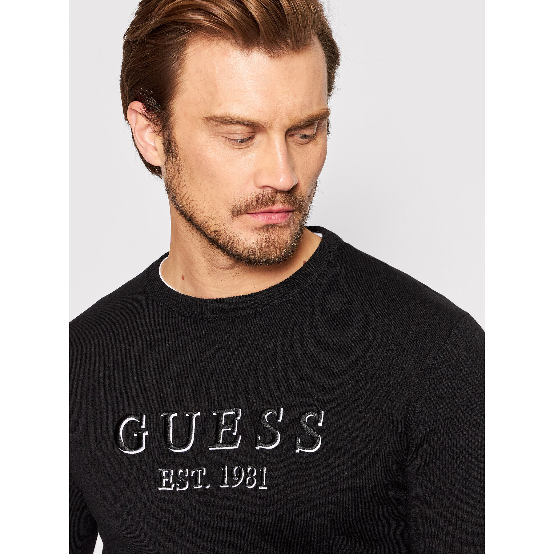 Guess Пуловер M2YR02 Z3052 Черен Regular Fit - Pepit.bg