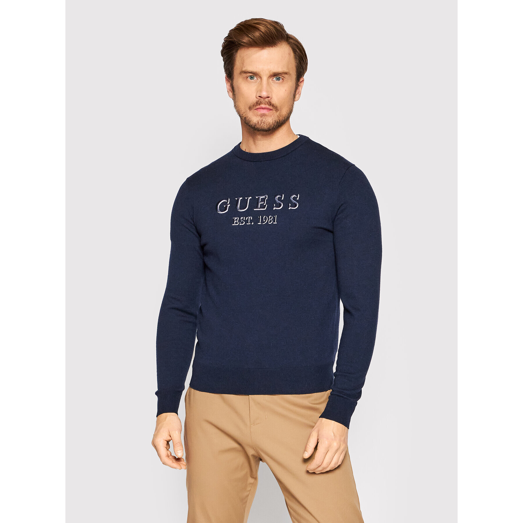 Guess Пуловер M2YR02 Z3052 Тъмносин Regular Fit - Pepit.bg