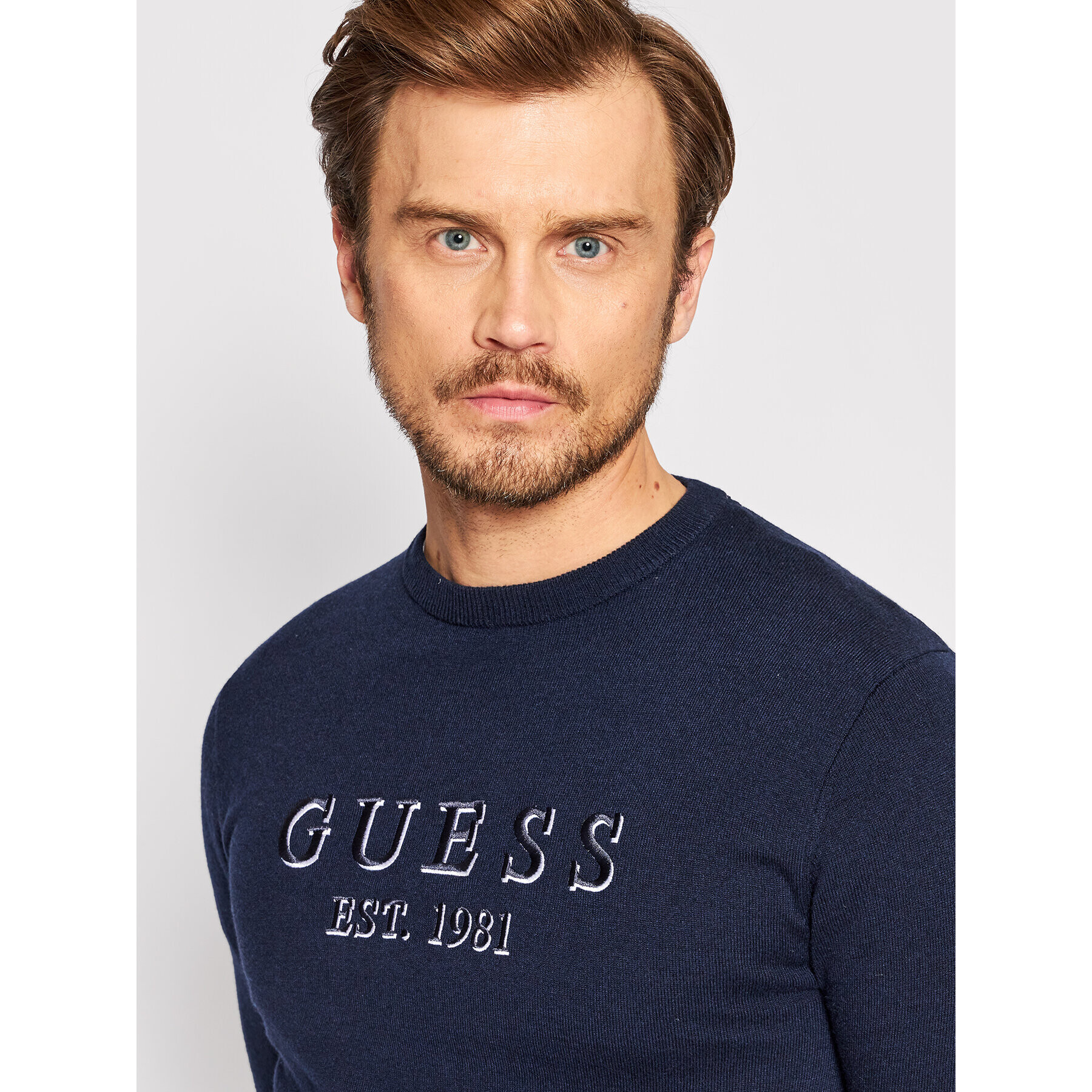 Guess Пуловер M2YR02 Z3052 Тъмносин Regular Fit - Pepit.bg