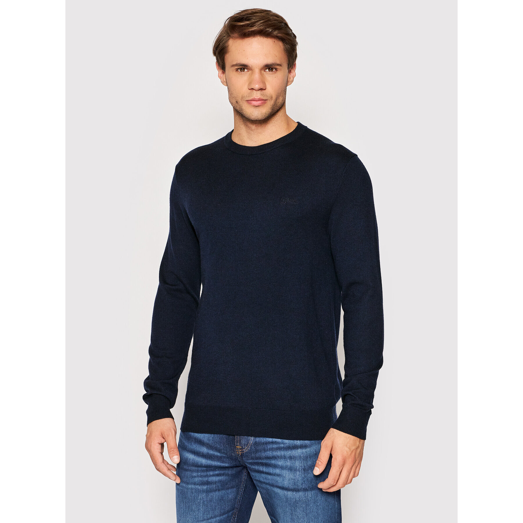 Guess Пуловер M2YR03 Z3052 Тъмносин Regular Fit - Pepit.bg