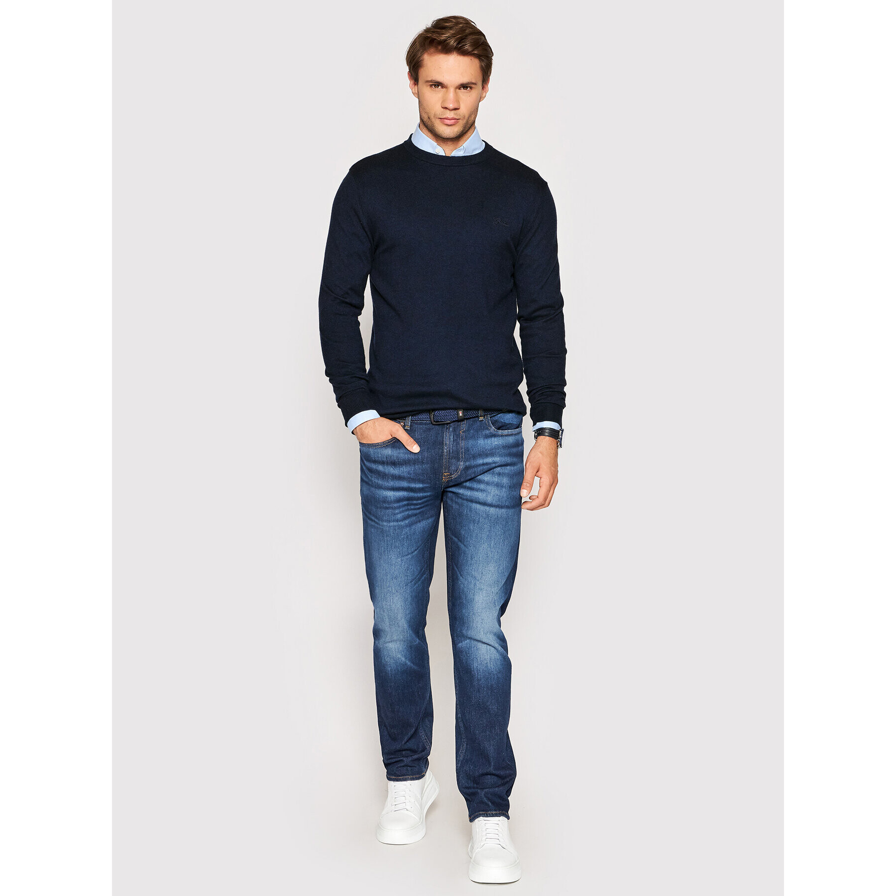 Guess Пуловер M2YR03 Z3052 Тъмносин Regular Fit - Pepit.bg