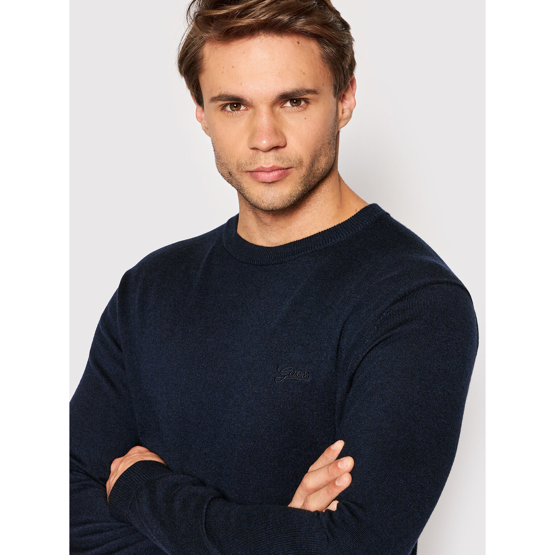 Guess Пуловер M2YR03 Z3052 Тъмносин Regular Fit - Pepit.bg