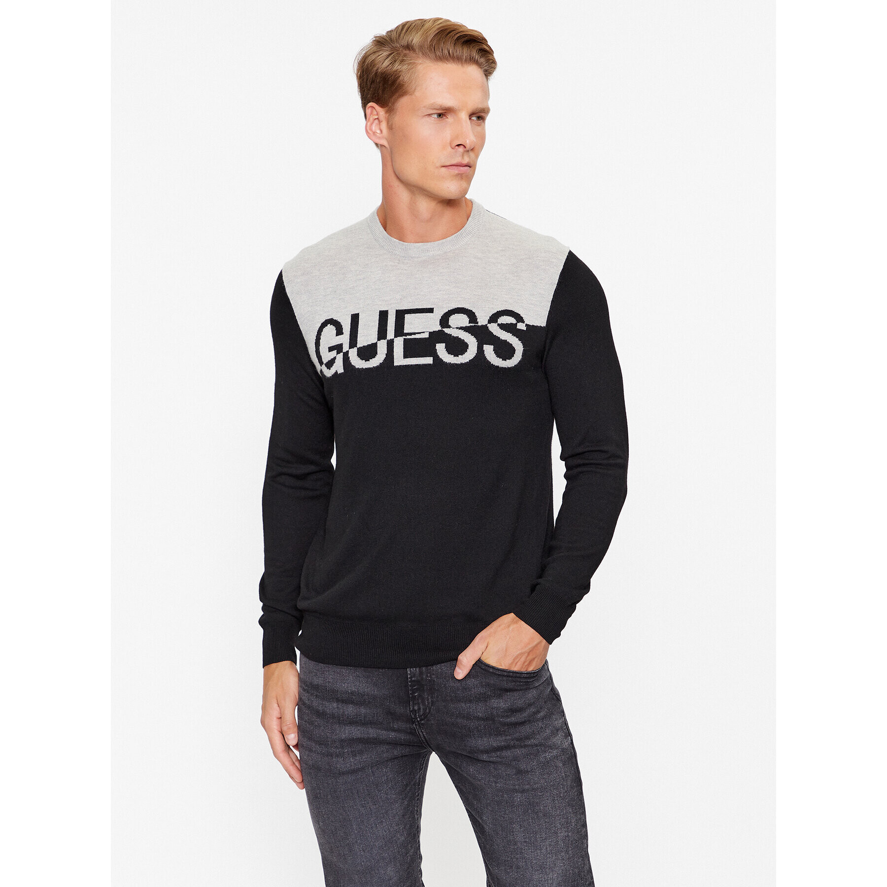 Guess Пуловер M3BR09 Z3052 Черен Regular Fit - Pepit.bg