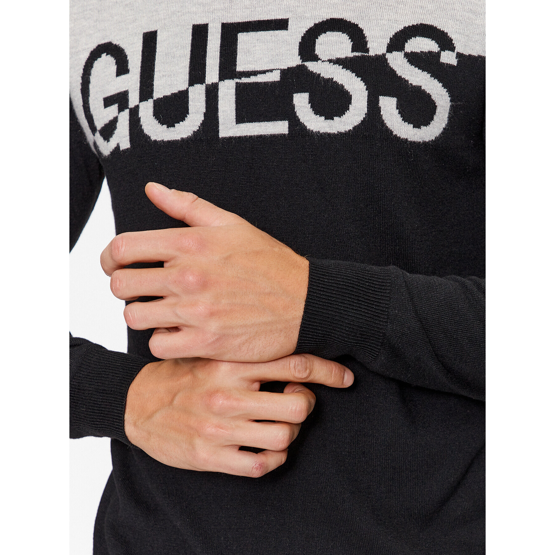 Guess Пуловер M3BR09 Z3052 Черен Regular Fit - Pepit.bg