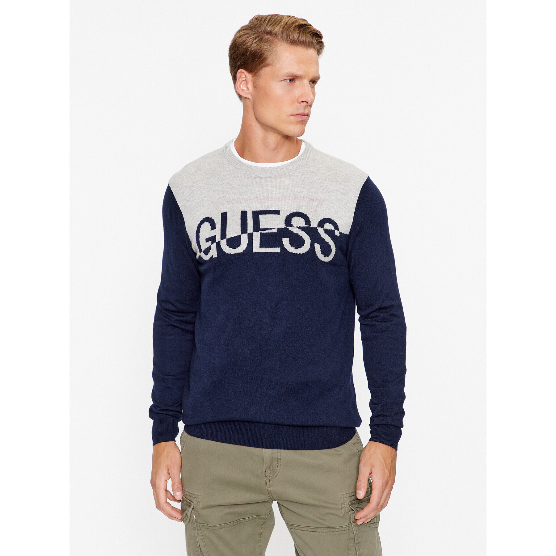 Guess Пуловер M3BR09 Z3052 Тъмносин Regular Fit - Pepit.bg