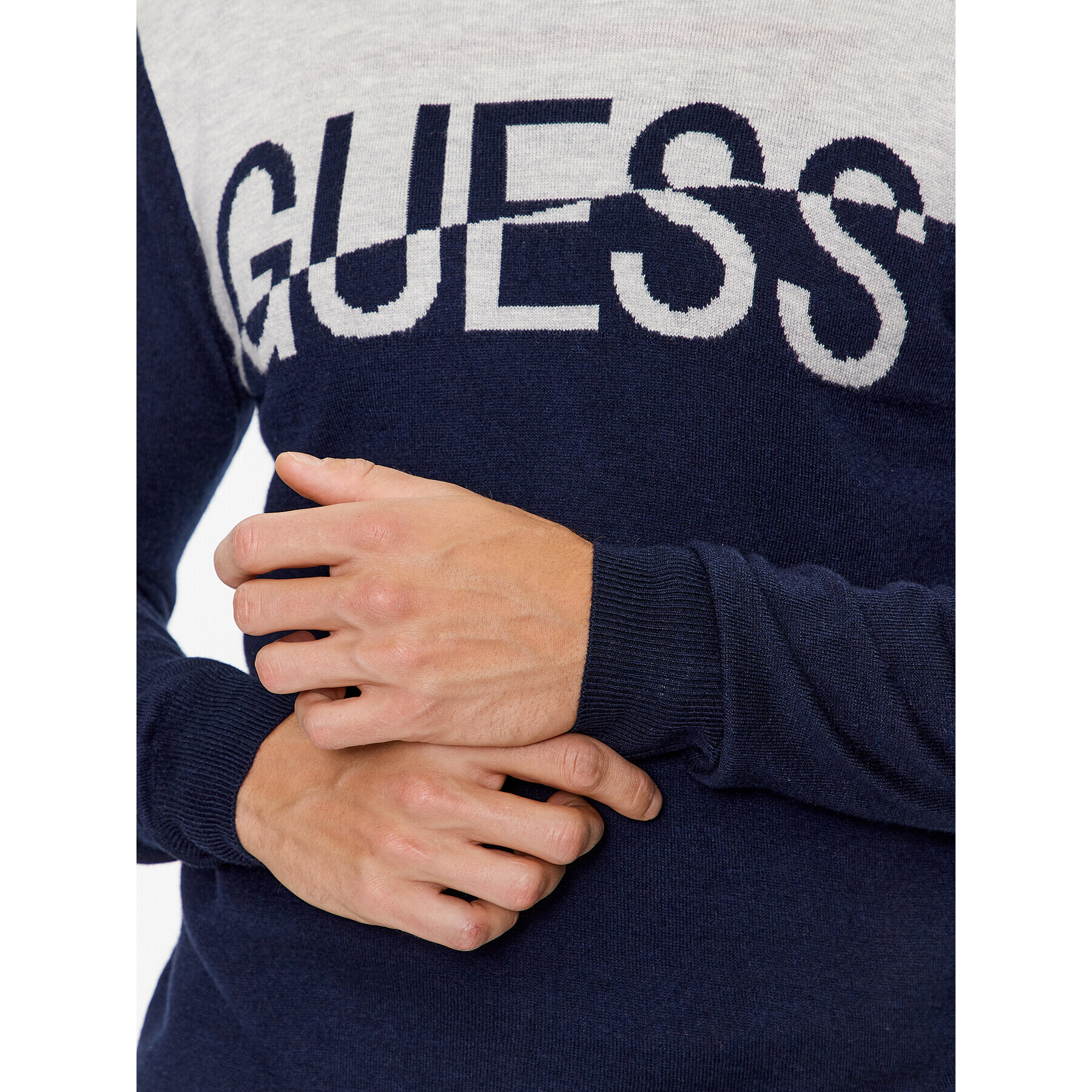 Guess Пуловер M3BR09 Z3052 Тъмносин Regular Fit - Pepit.bg