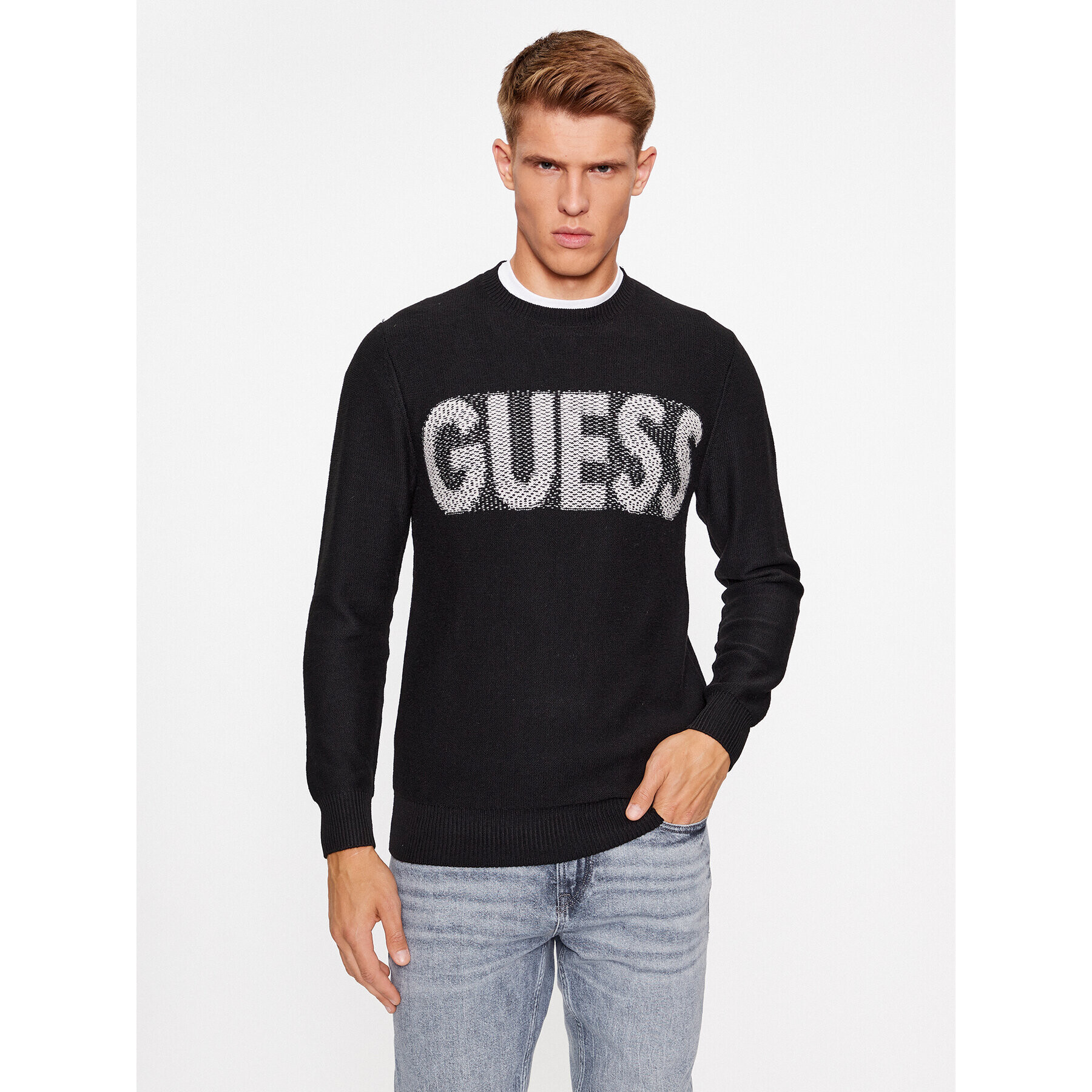Guess Пуловер M3BR50 Z38V2 Черен Regular Fit - Pepit.bg