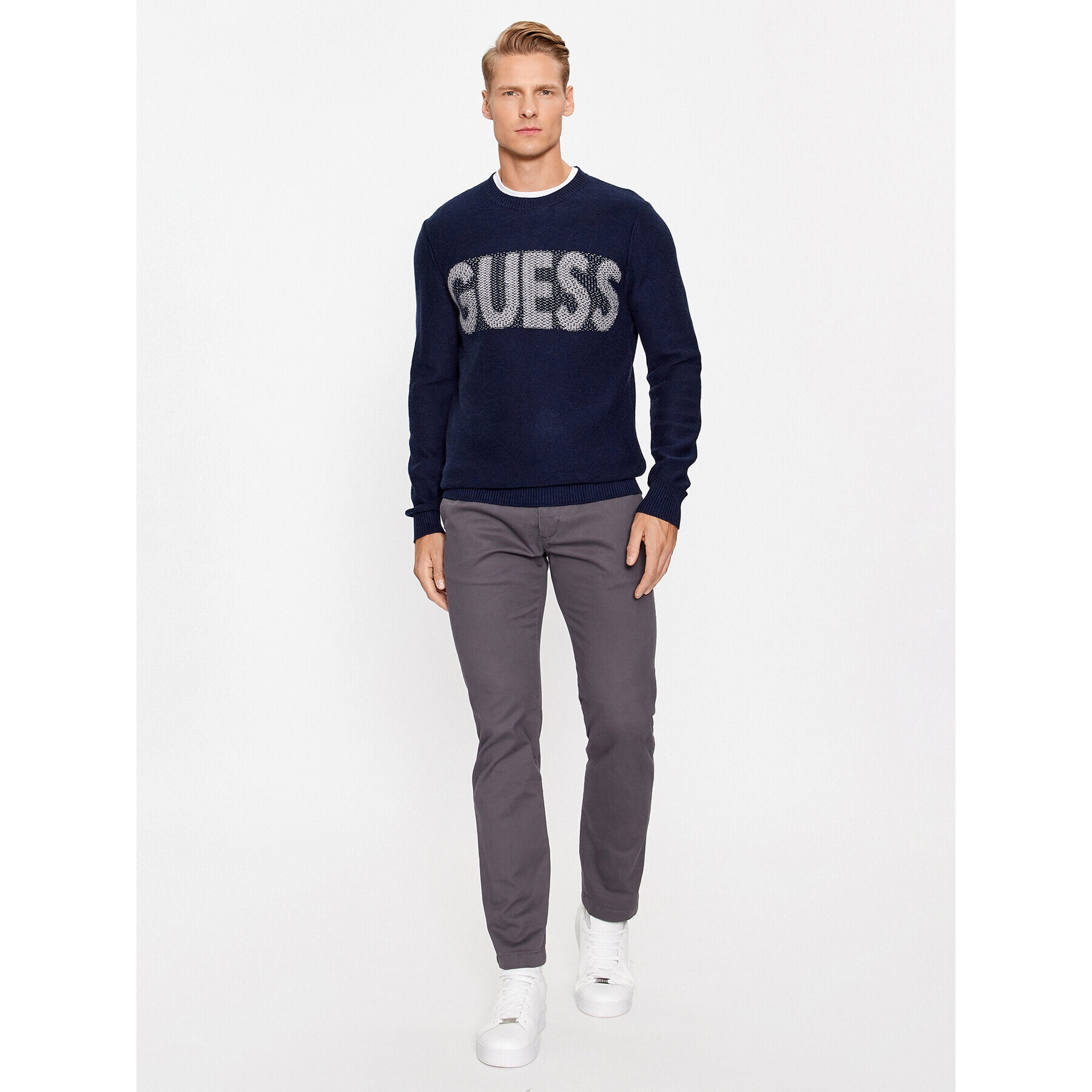 Guess Пуловер M3BR50 Z38V2 Син Regular Fit - Pepit.bg