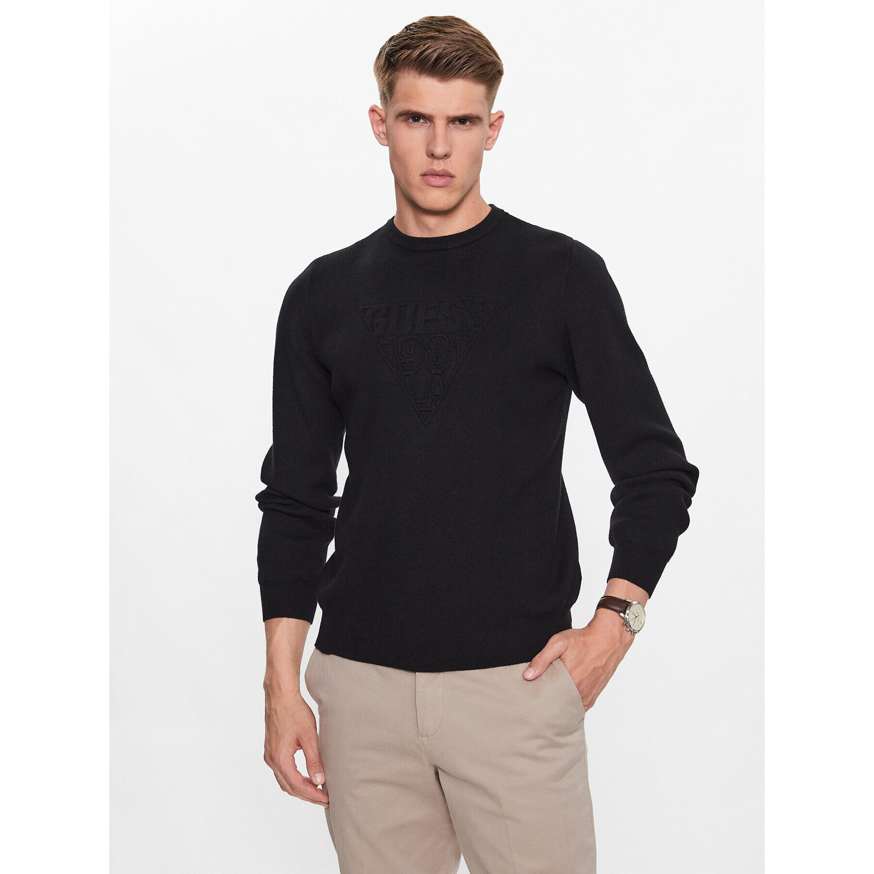 Guess Пуловер M3YR06 Z2VU2 Черен Regular Fit - Pepit.bg