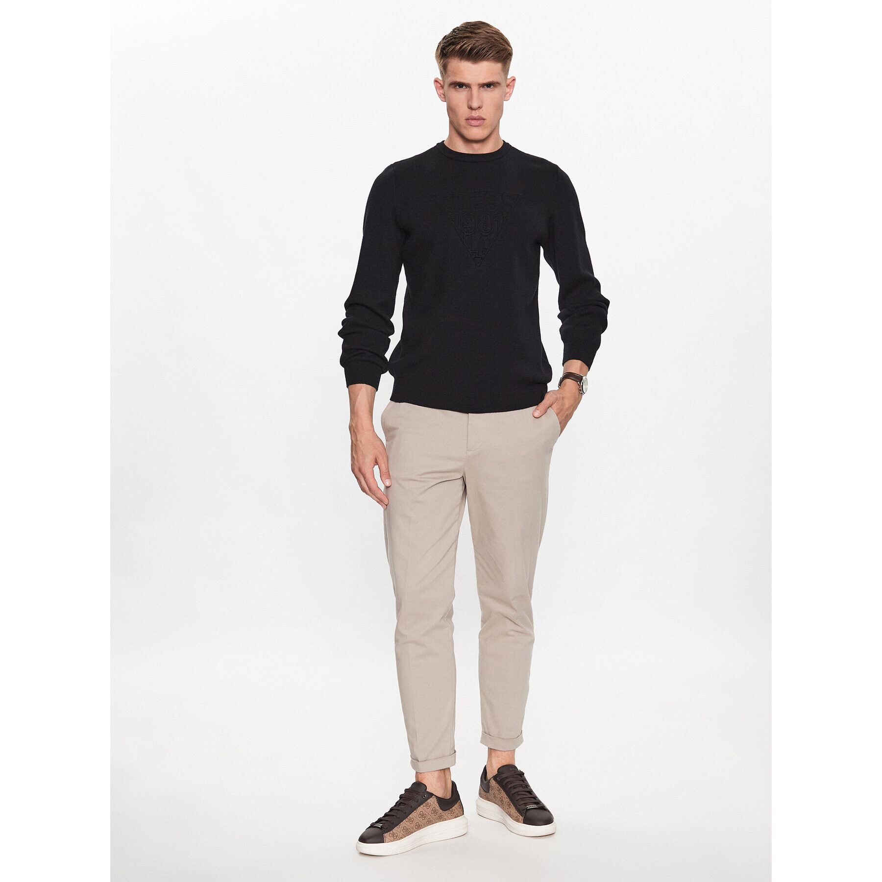 Guess Пуловер M3YR06 Z2VU2 Черен Regular Fit - Pepit.bg