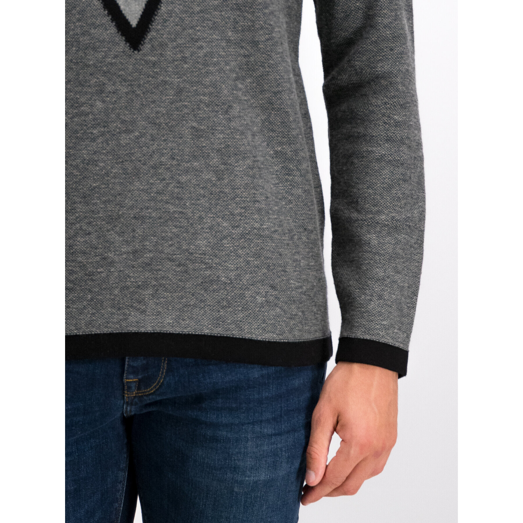 Guess Пуловер M93R33 Z1M40 Сив Regular Fit - Pepit.bg