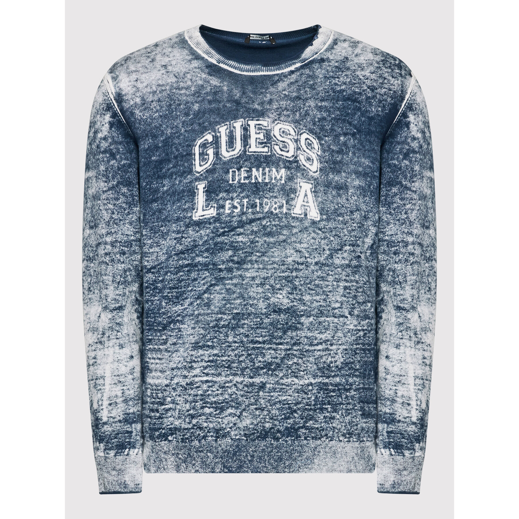 Guess Пуловер Mason Logo M2RR06 Z2Y61 Тъмносин Regular Fit - Pepit.bg