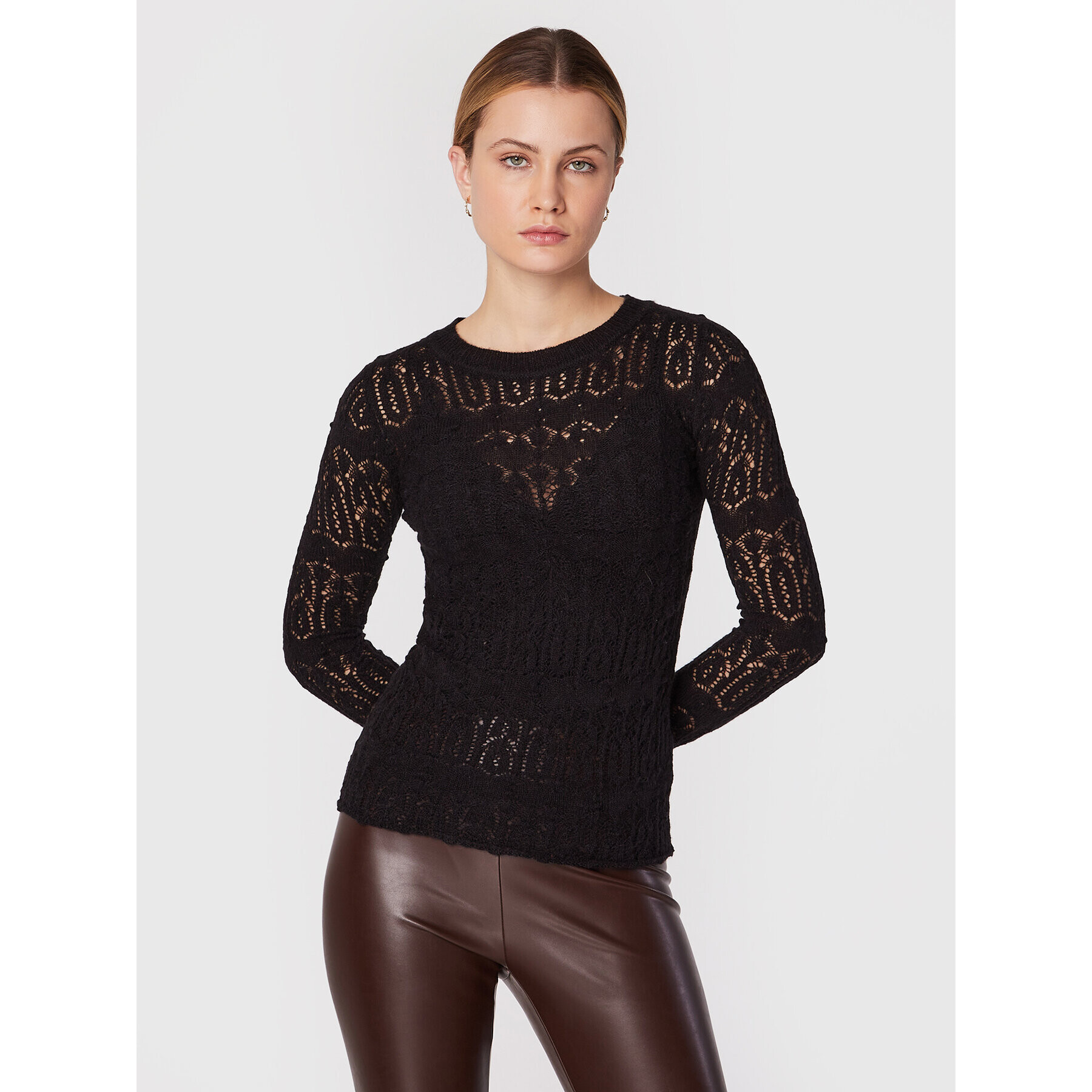 Guess Пуловер Nathalie W2BR33 Z31O0 Черен Slim Fit - Pepit.bg