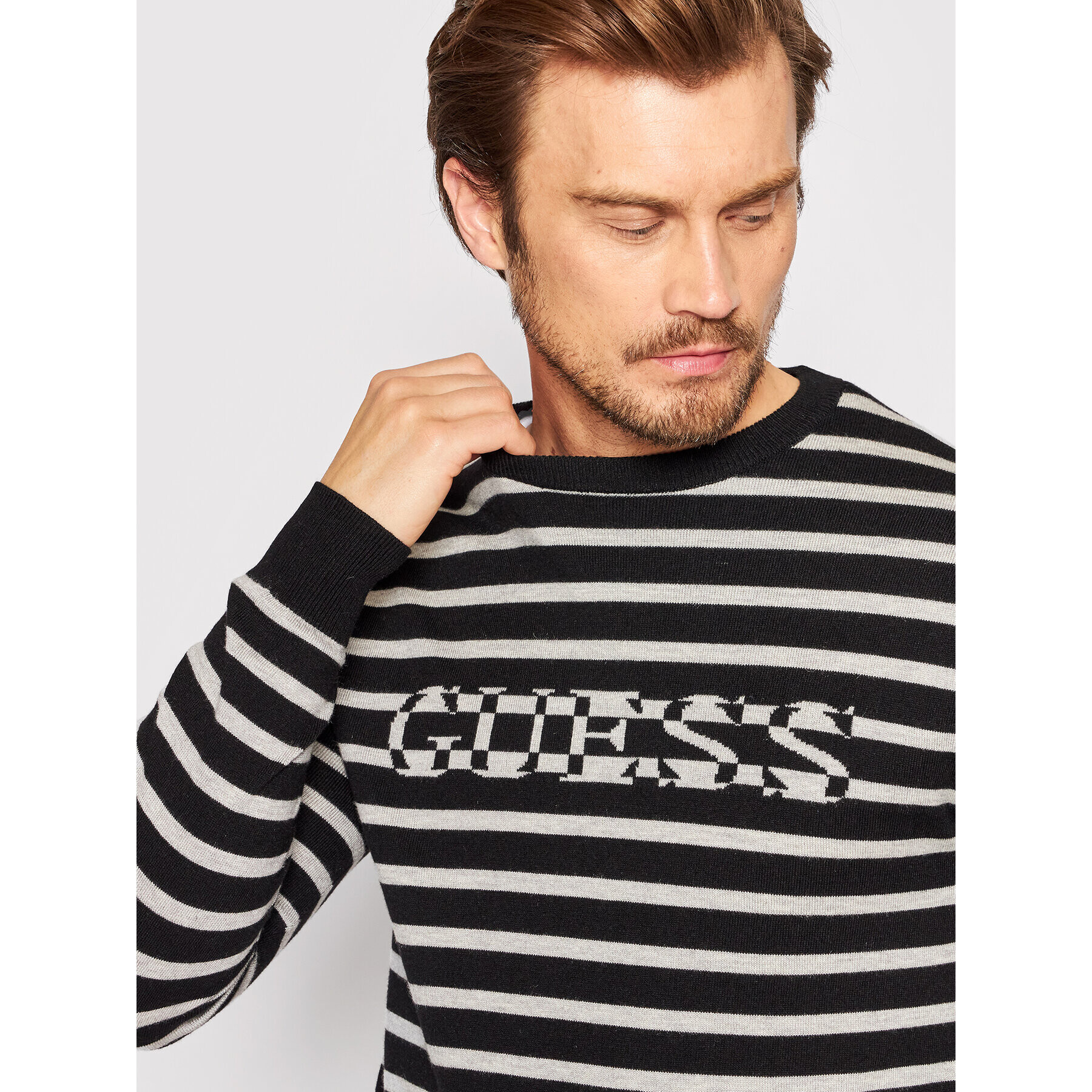 Guess Пуловер Oscar M2YR18 Z3052 Черен Regular Fit - Pepit.bg