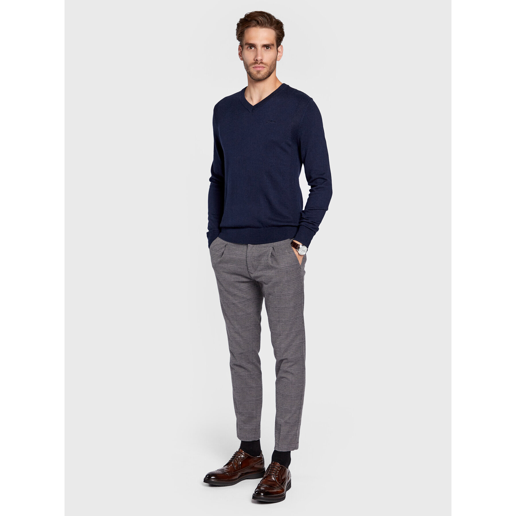 Guess Пуловер Parris M2BR06 Z3142 Тъмносин Regular Fit - Pepit.bg