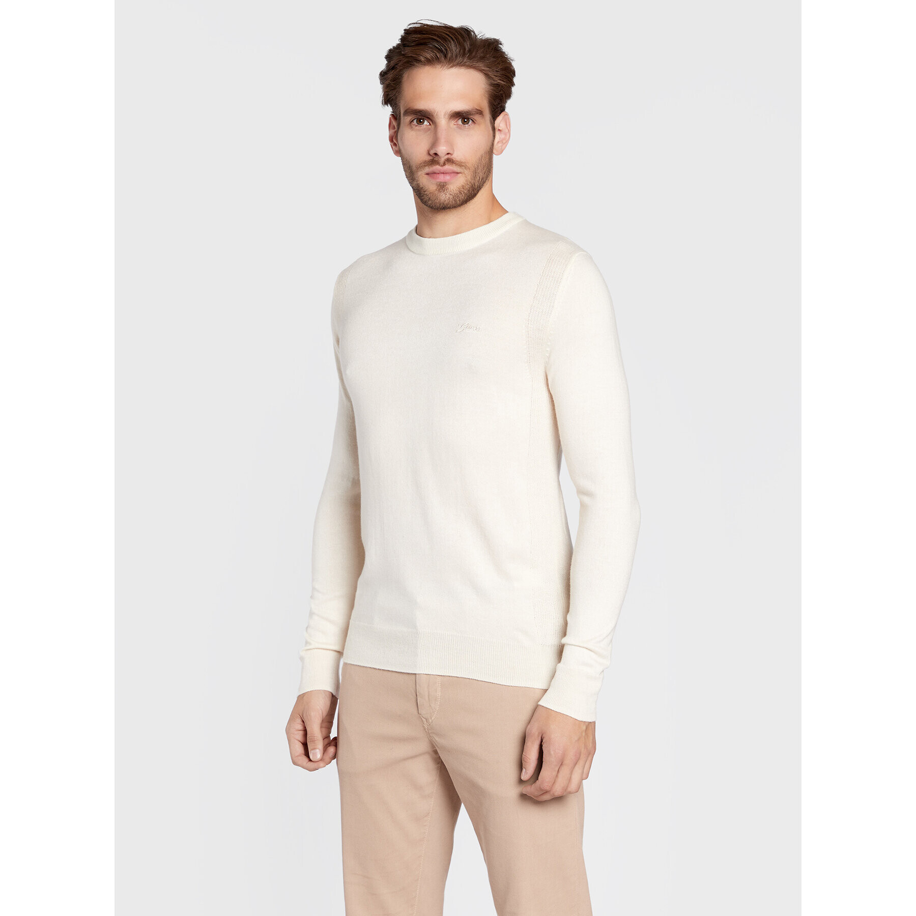 Guess Пуловер Patton M2BR04 Z3142 Бежов Regular Fit - Pepit.bg