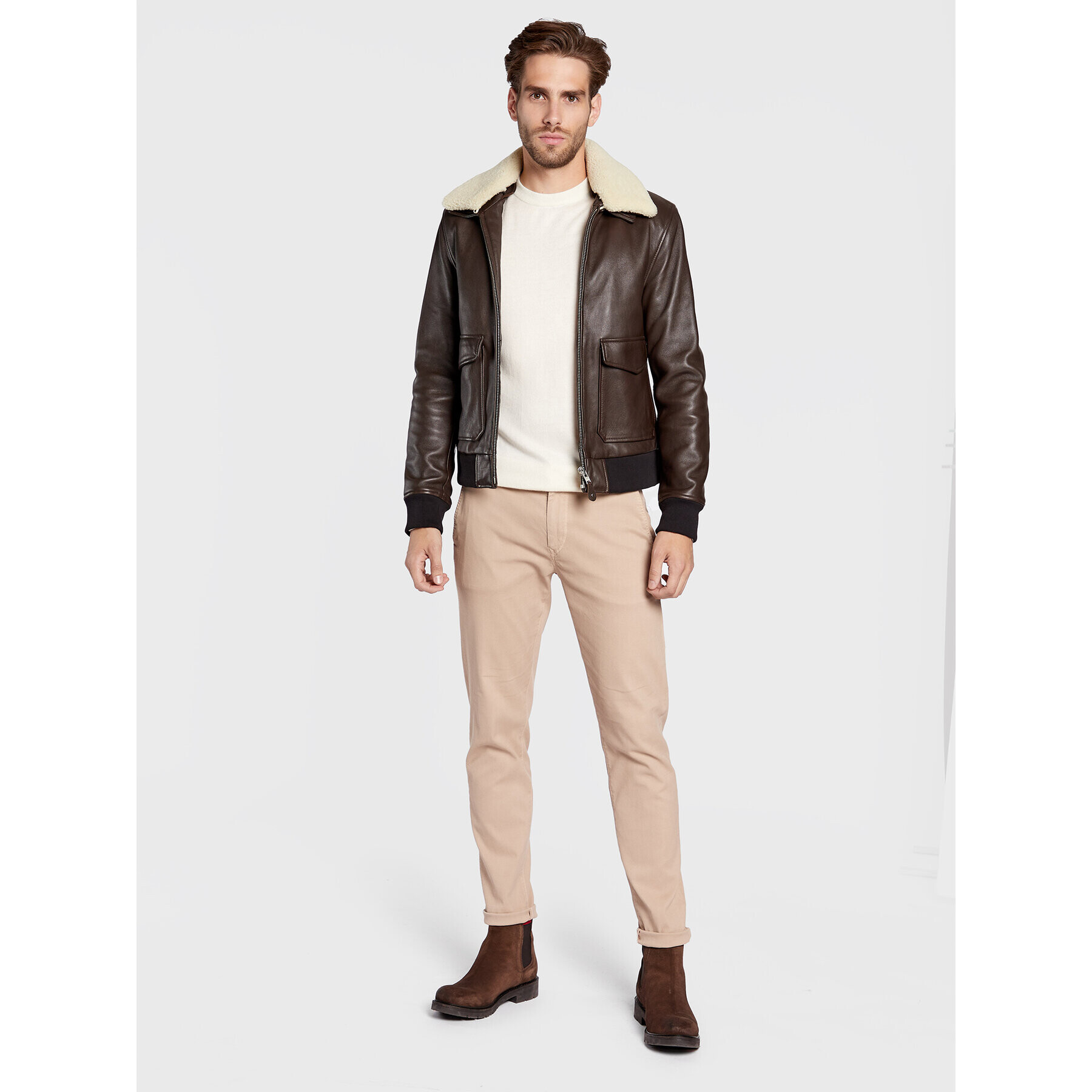 Guess Пуловер Patton M2BR04 Z3142 Бежов Regular Fit - Pepit.bg