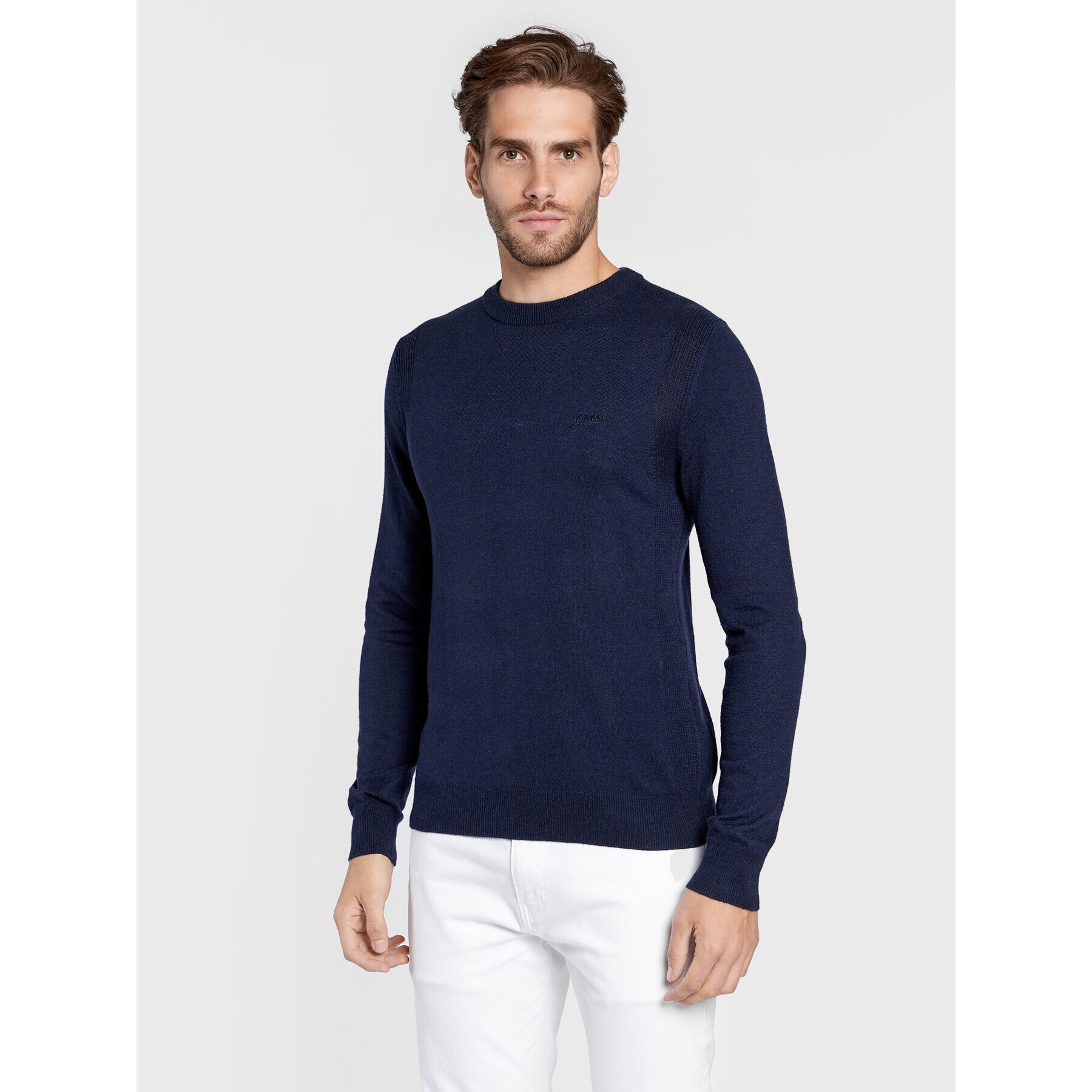 Guess Пуловер Patton M2BR04 Z3142 Тъмносин Regular Fit - Pepit.bg