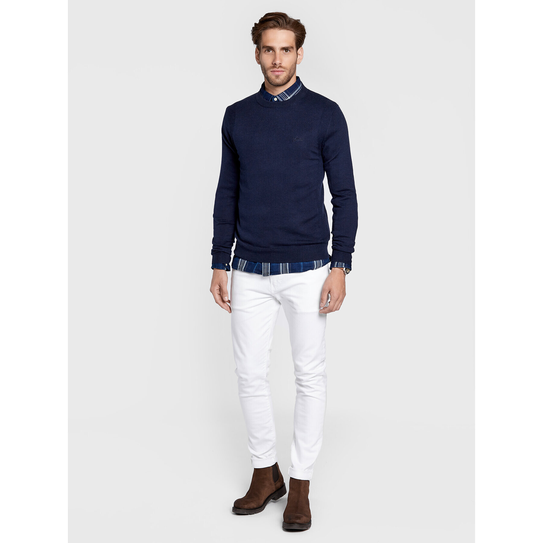 Guess Пуловер Patton M2BR04 Z3142 Тъмносин Regular Fit - Pepit.bg