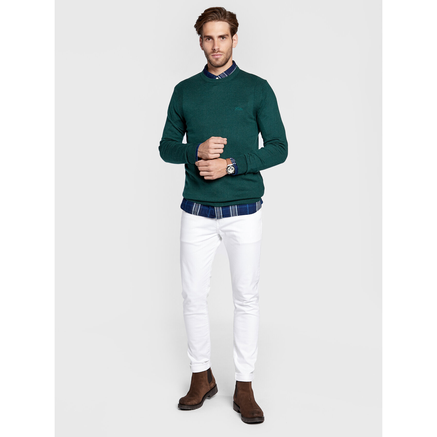 Guess Пуловер Patton M2BR04 Z3142 Зелен Regular Fit - Pepit.bg