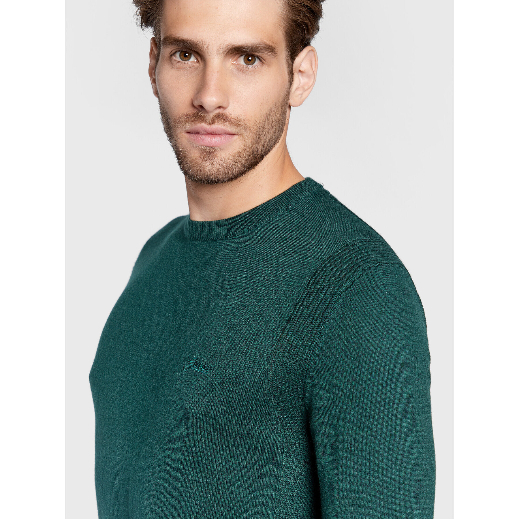 Guess Пуловер Patton M2BR04 Z3142 Зелен Regular Fit - Pepit.bg