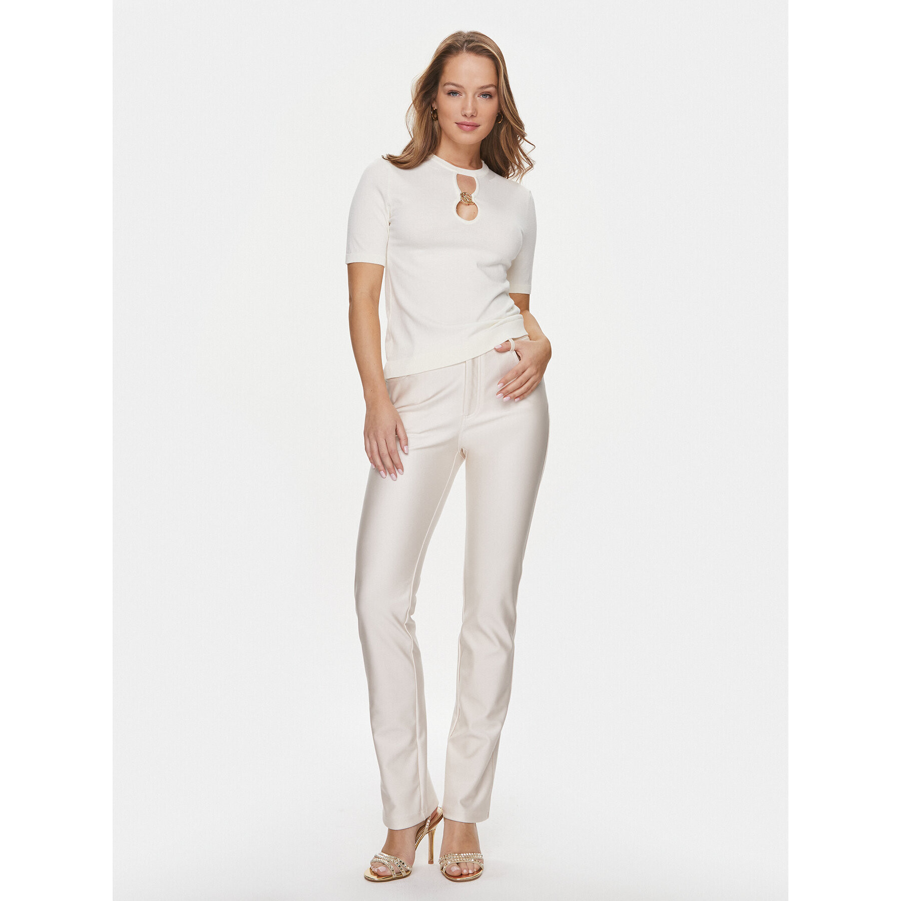 Guess Пуловер Rylee W4RR21 Z2Y72 Екрю Regular Fit - Pepit.bg