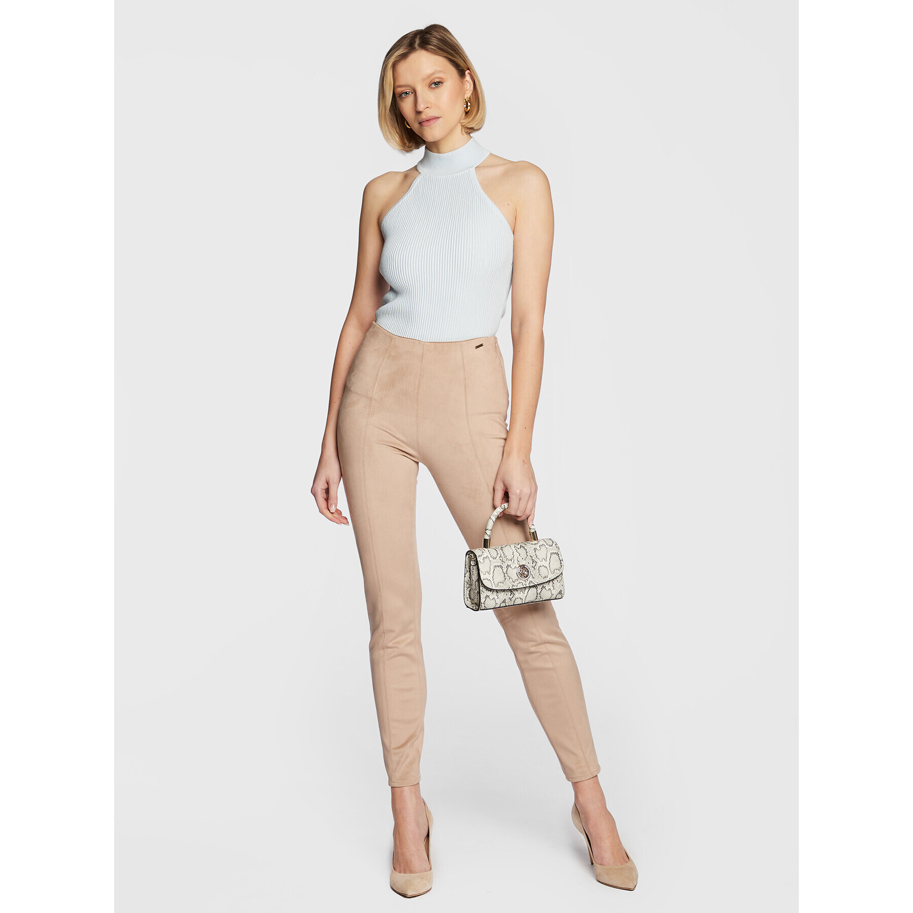 Guess Пуловер Shayna W2BR66 Z2YK2 Син Slim Fit - Pepit.bg