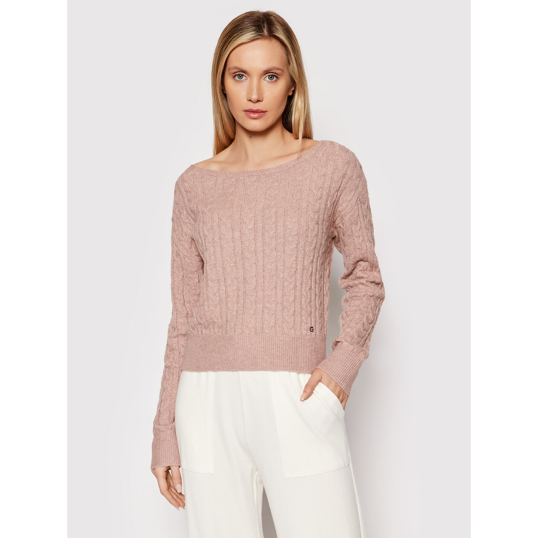 Guess Пуловер Tanya W1BR06 Z2QA0 Розов Regular Fit - Pepit.bg