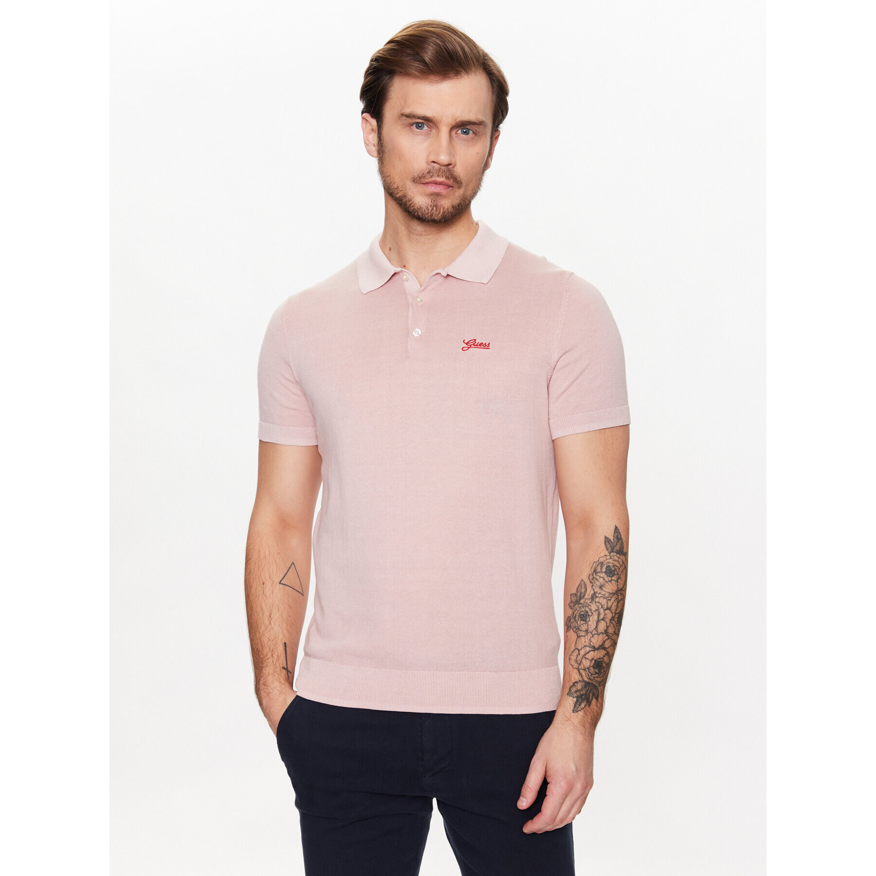 Guess Пуловер Tony M3GR06 Z3611 Розов Regular Fit - Pepit.bg