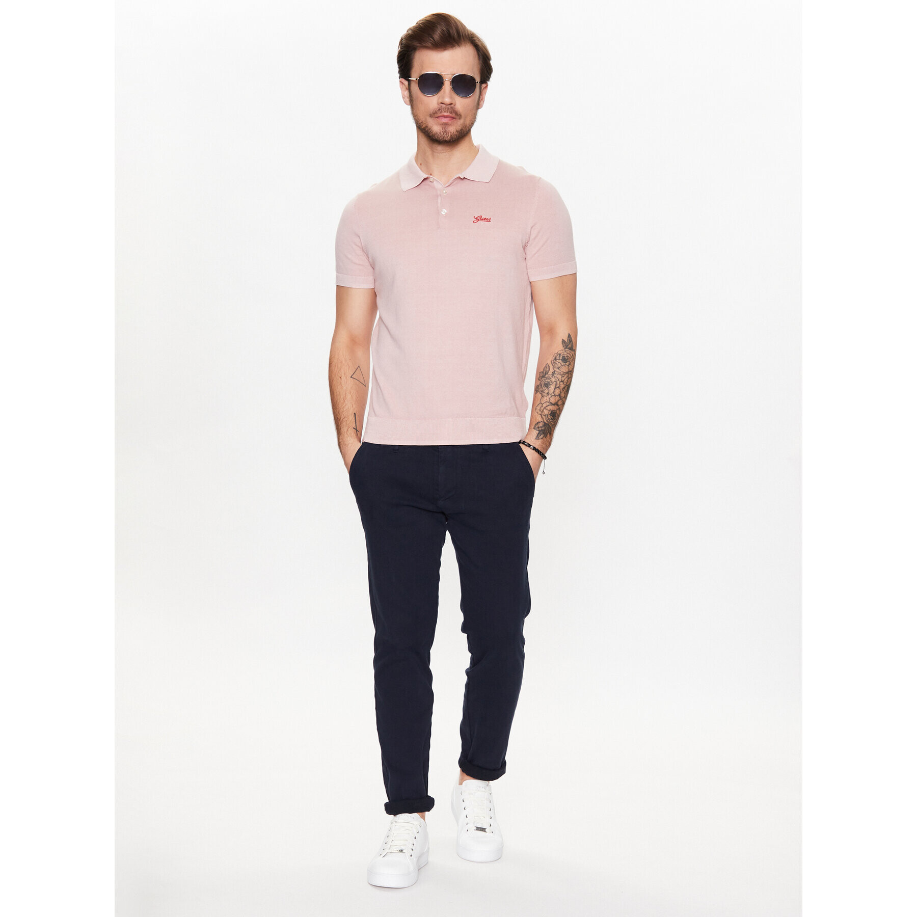 Guess Пуловер Tony M3GR06 Z3611 Розов Regular Fit - Pepit.bg