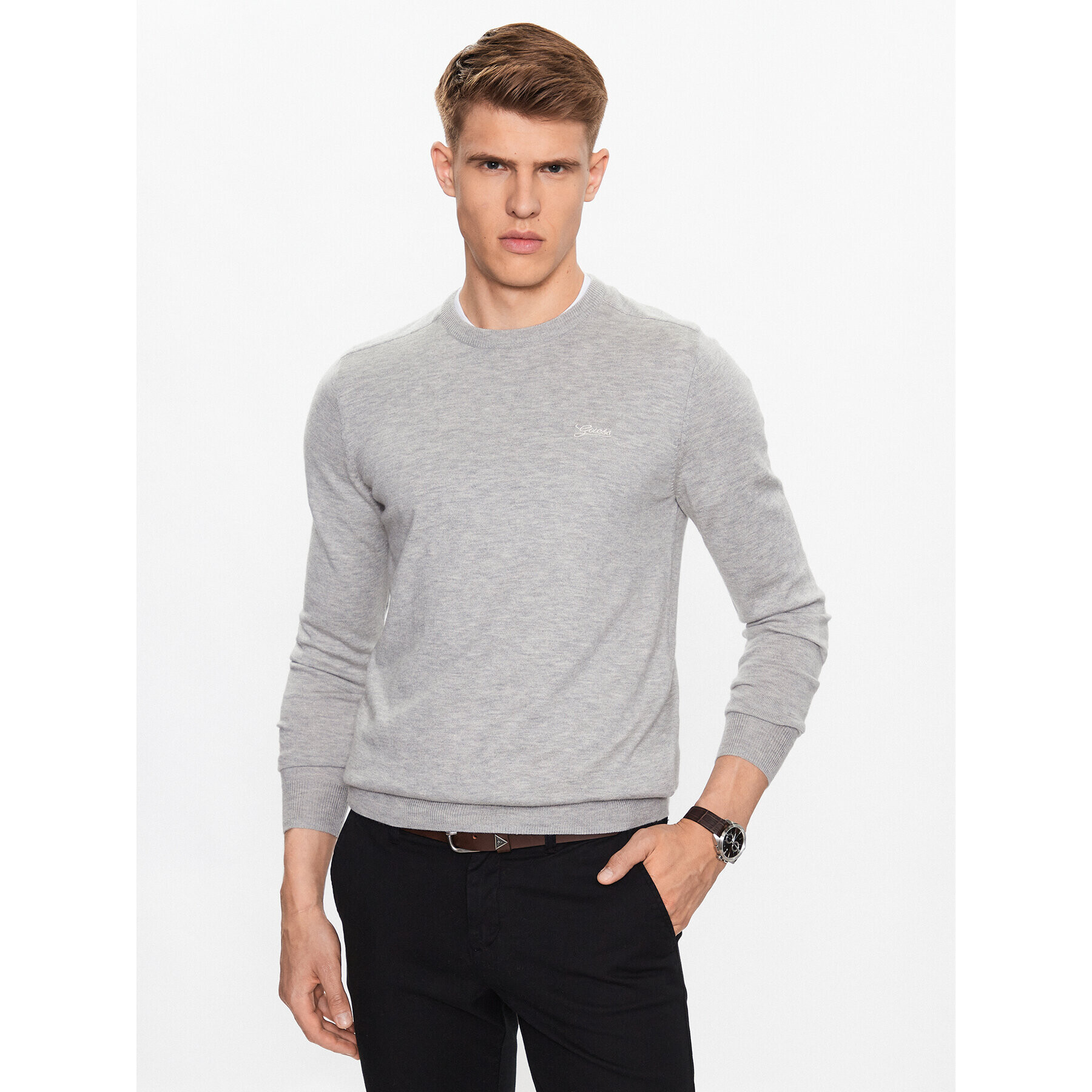 Guess Пуловер Valentine M3YR00 Z3052 Сив Regular Fit - Pepit.bg