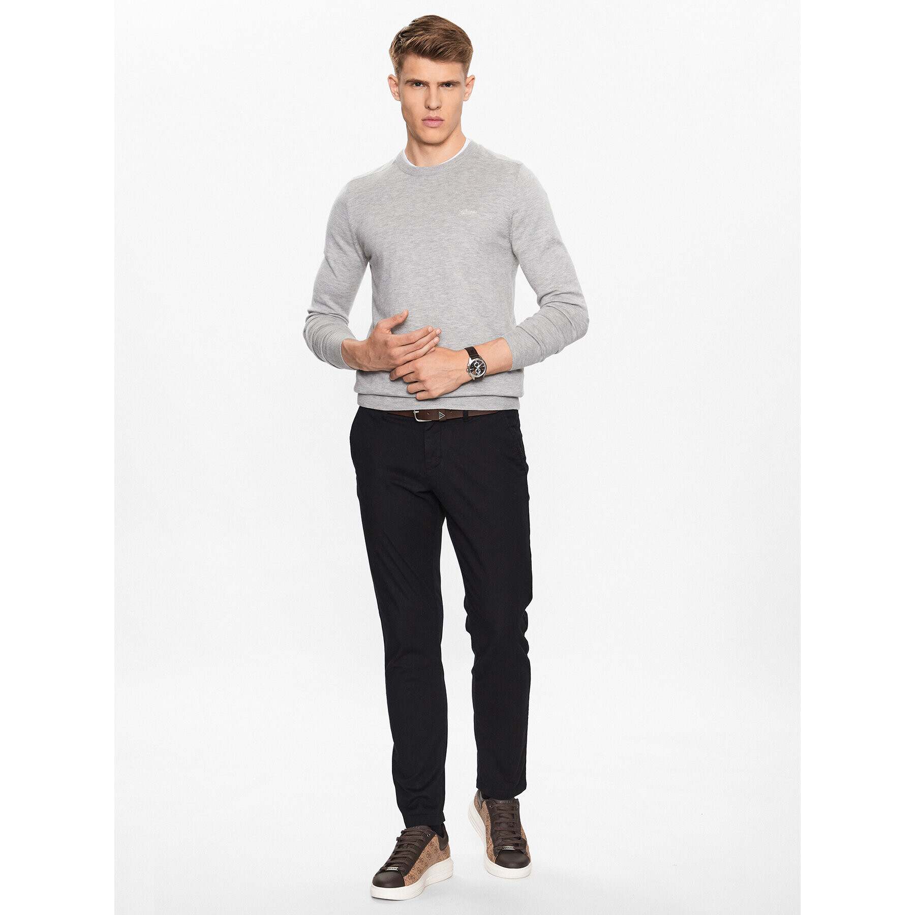 Guess Пуловер Valentine M3YR00 Z3052 Сив Regular Fit - Pepit.bg