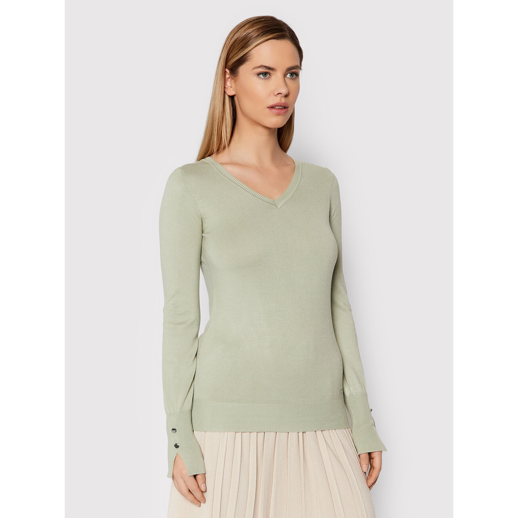 Guess Пуловер Gena W1YR03 Z2V60 Зелен Slim Fit - Pepit.bg