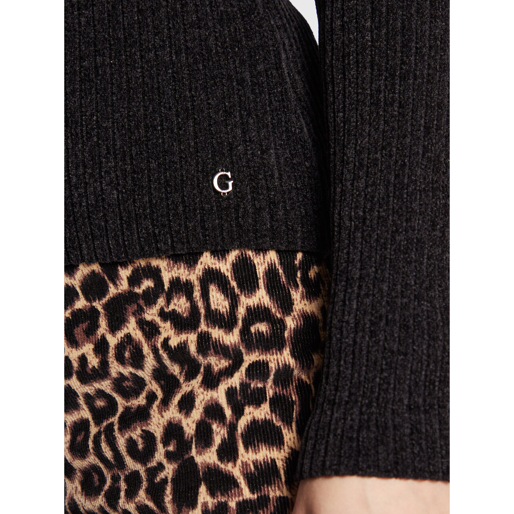 Guess Пуловер W2BR13 Z3132 Черен Slim Fit - Pepit.bg