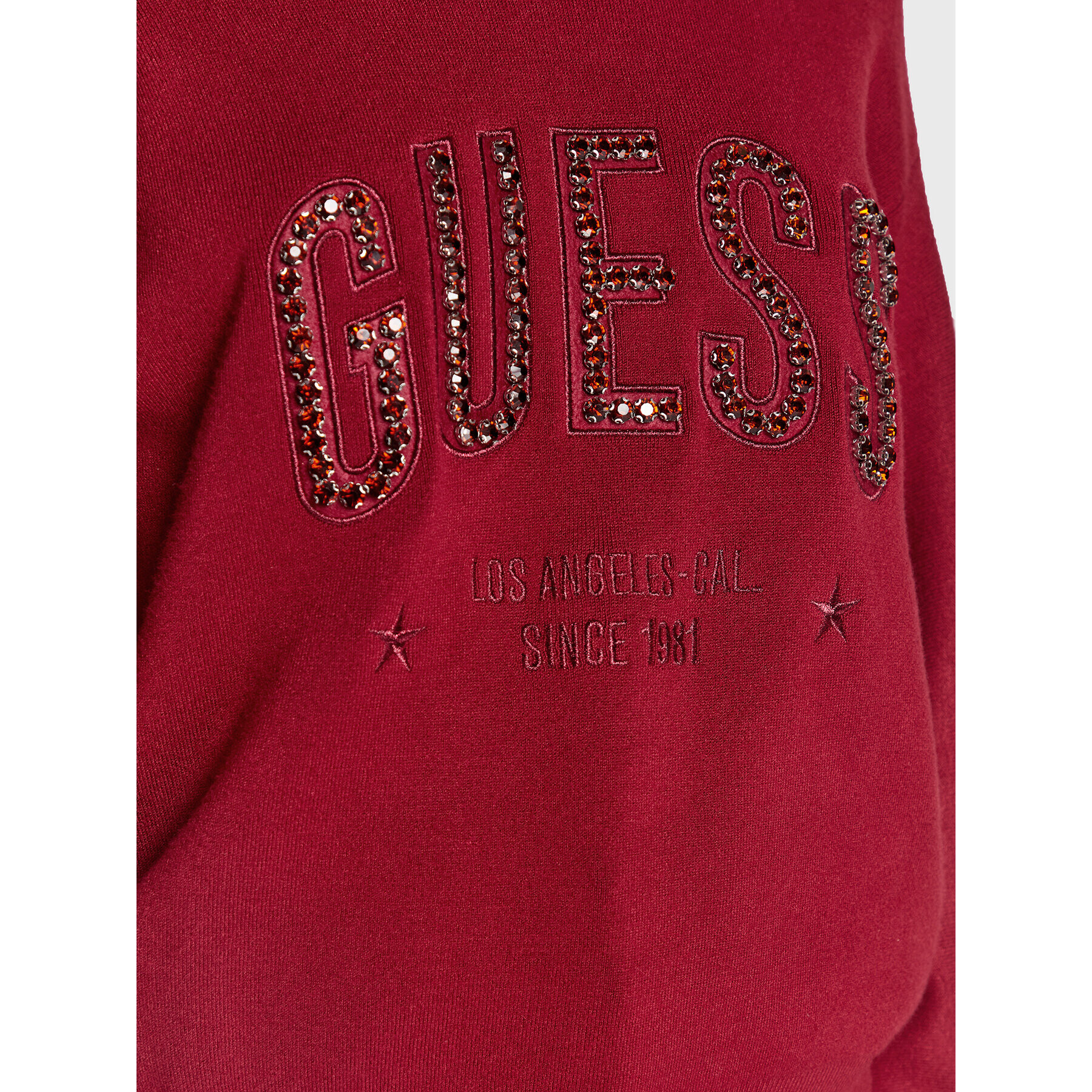 Guess Пуловер W2BR47 Z26I0 Бордо Relaxed Fit - Pepit.bg