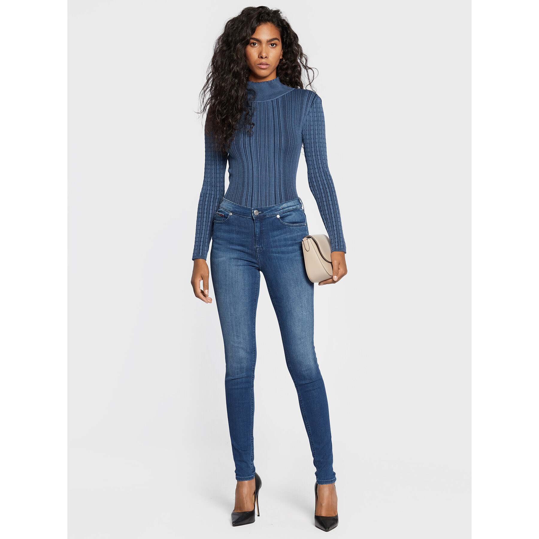 Guess Пуловер W2BR56 Z30I2 Син Slim Fit - Pepit.bg