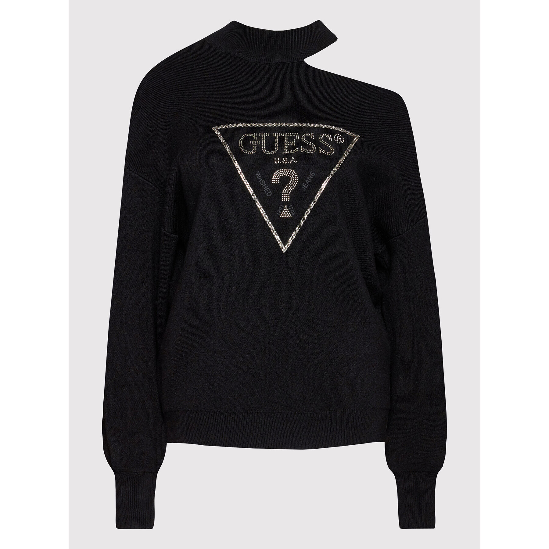 Guess Пуловер W2RR18 Z26I0 Черен Relaxed Fit - Pepit.bg