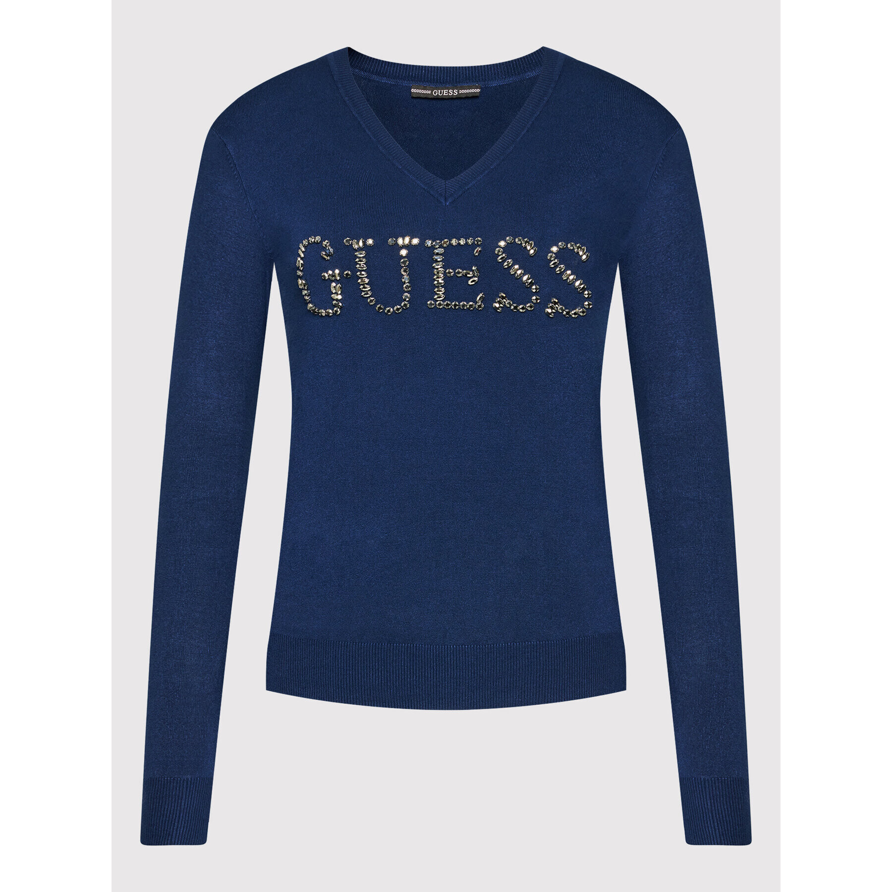 Guess Пуловер W2RR21 Z2NQ0 Тъмносин Slim Fit - Pepit.bg