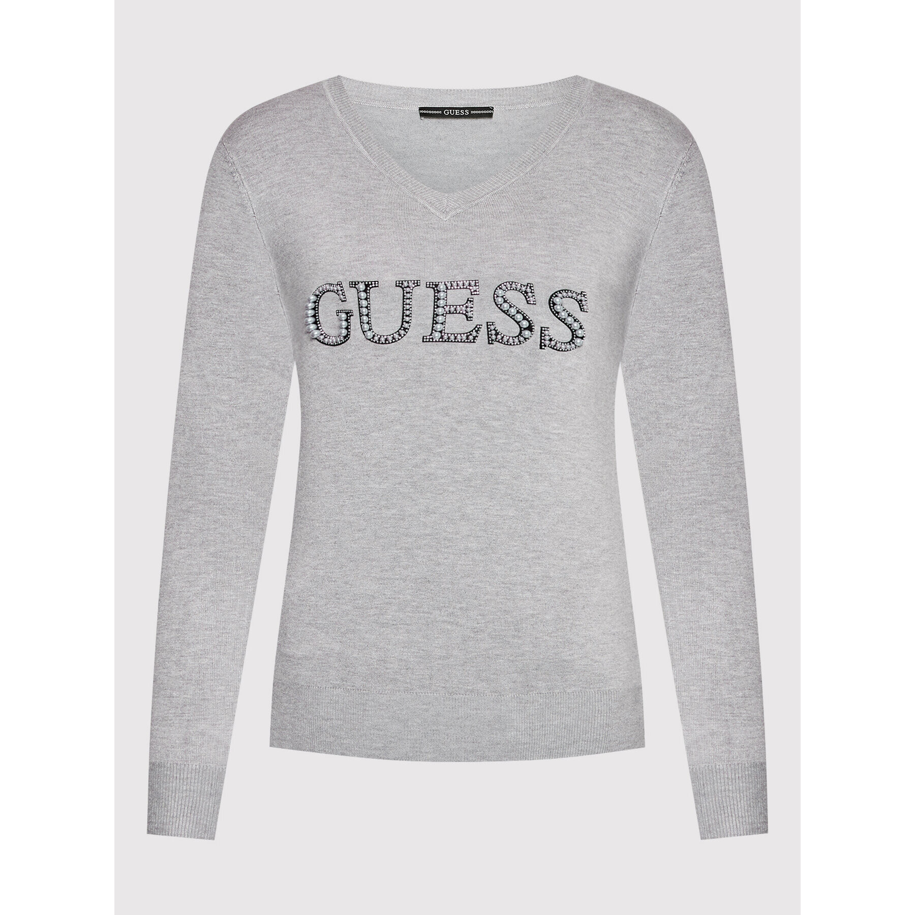 Guess Пуловер W2YR26 Z2NQ0 Сив Regular Fit - Pepit.bg